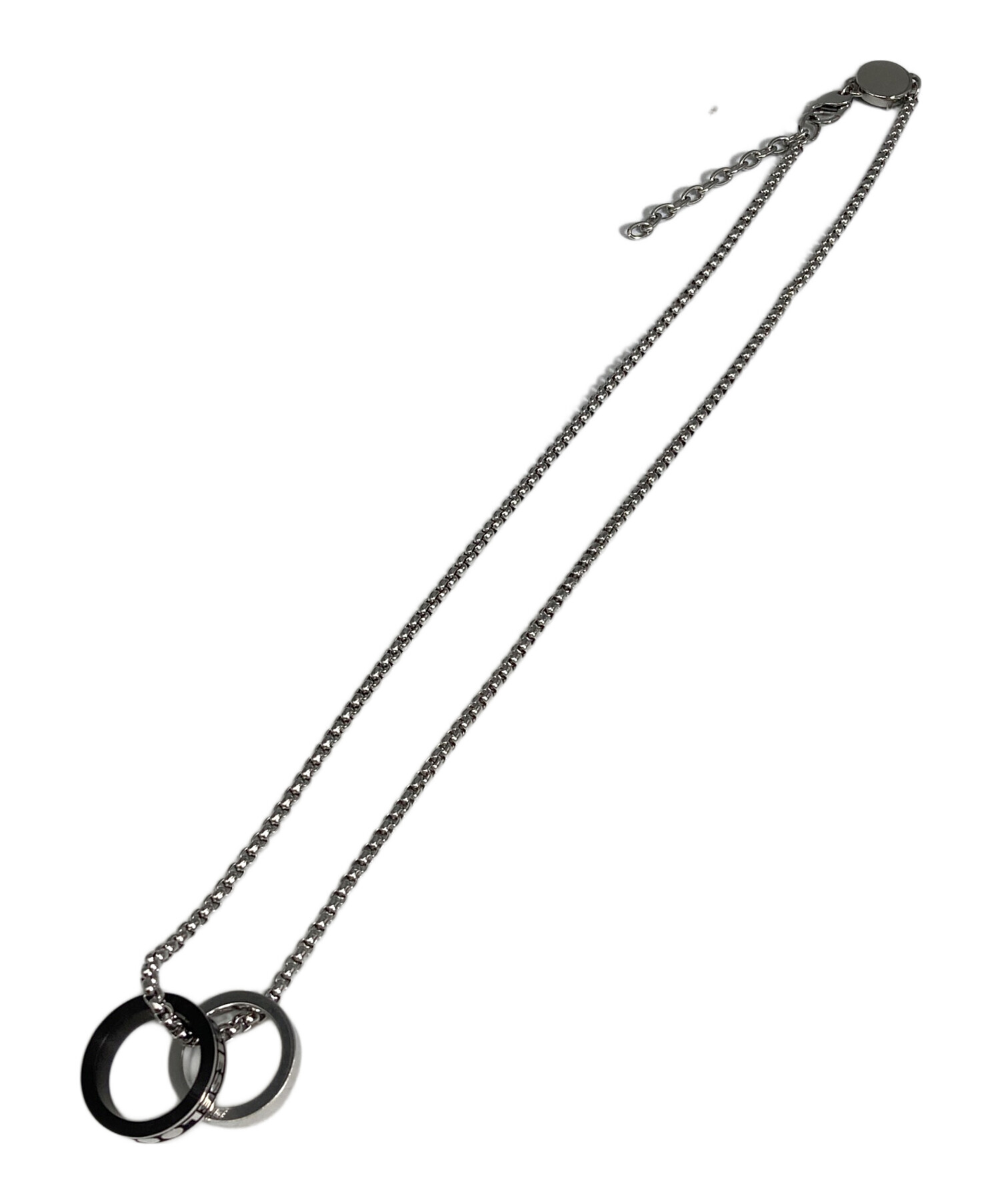 中古・古着通販】DIESEL (ディーゼル) 2連リングネックレス シルバー