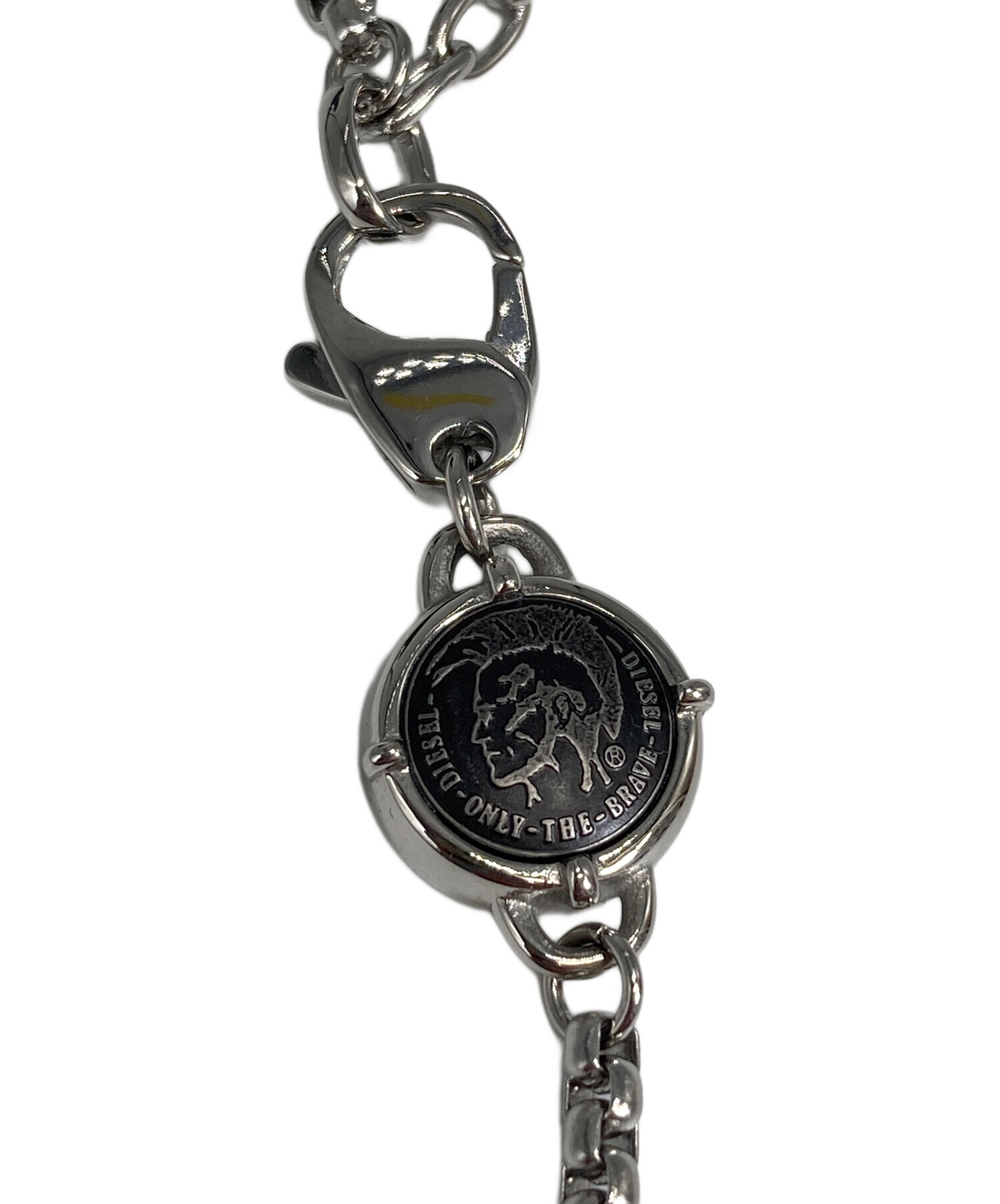 中古・古着通販】DIESEL (ディーゼル) 2連リングネックレス シルバー