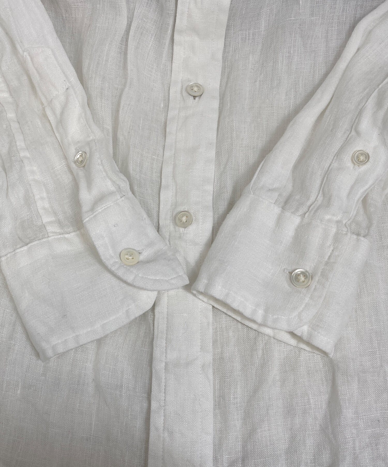 ラルフローレン　リネン　シャツ　ホワイト　XS 155 中古・古着通販】POLO RALPH LAUREN (ポロ・ラルフローレン) リネン