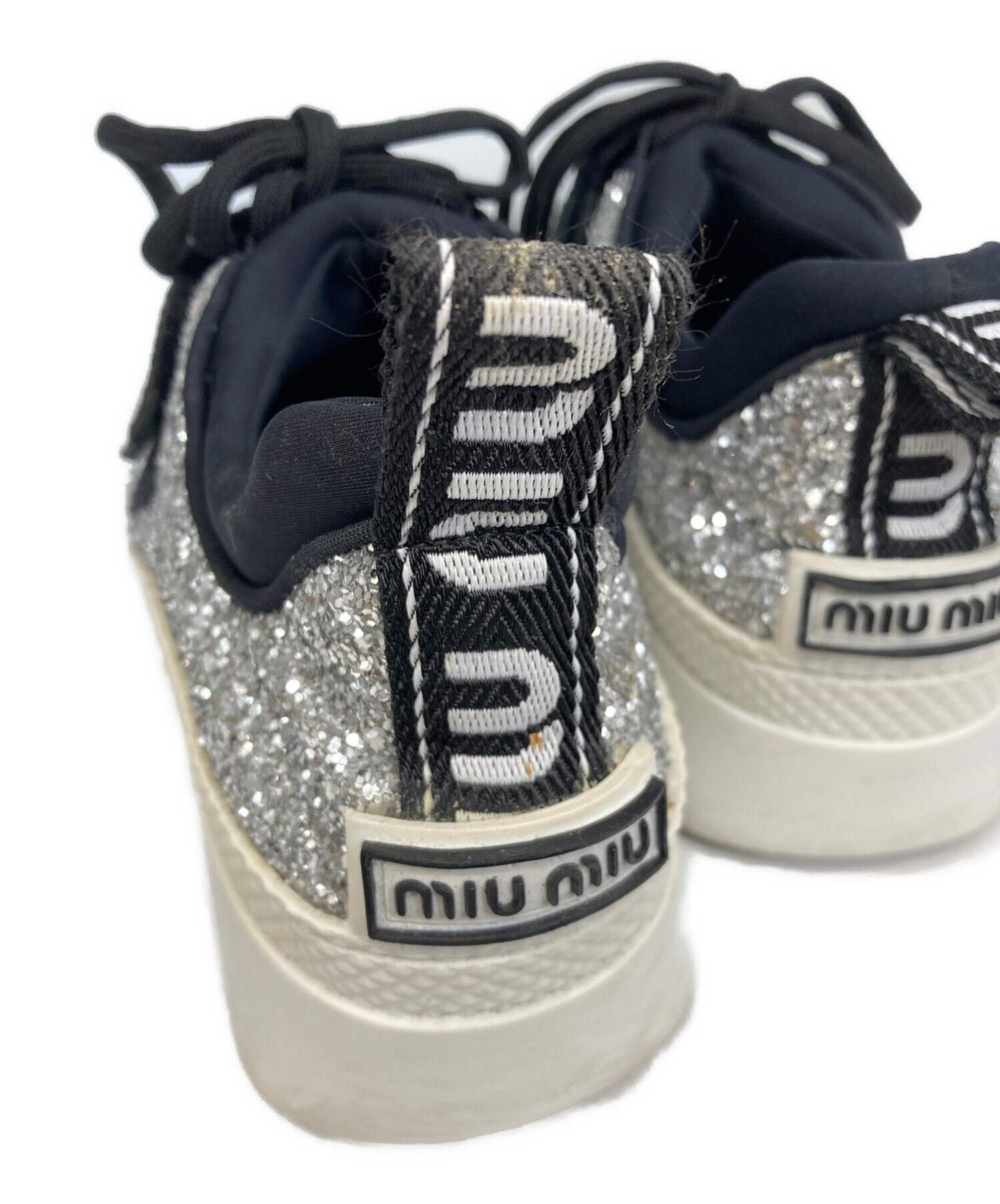 中古・古着通販】MIU MIU (ミュウミュウ) スニーカー グレー サイズ:23