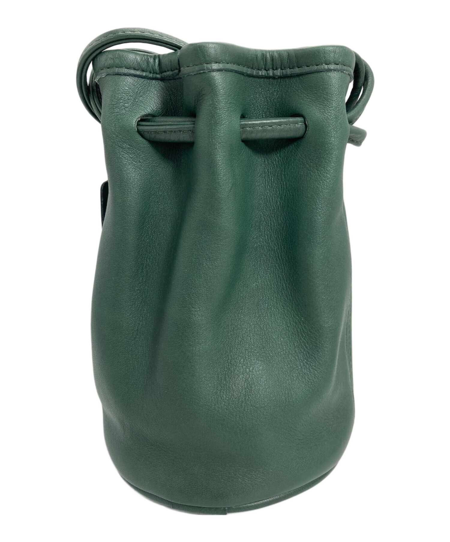 希少色✨ OLD COACH コーチ ショルダーバッグ 巾着 グレー グリーン 中古・古着通販】COACH (コーチ) 巾着ショルダーバッグ グリーン