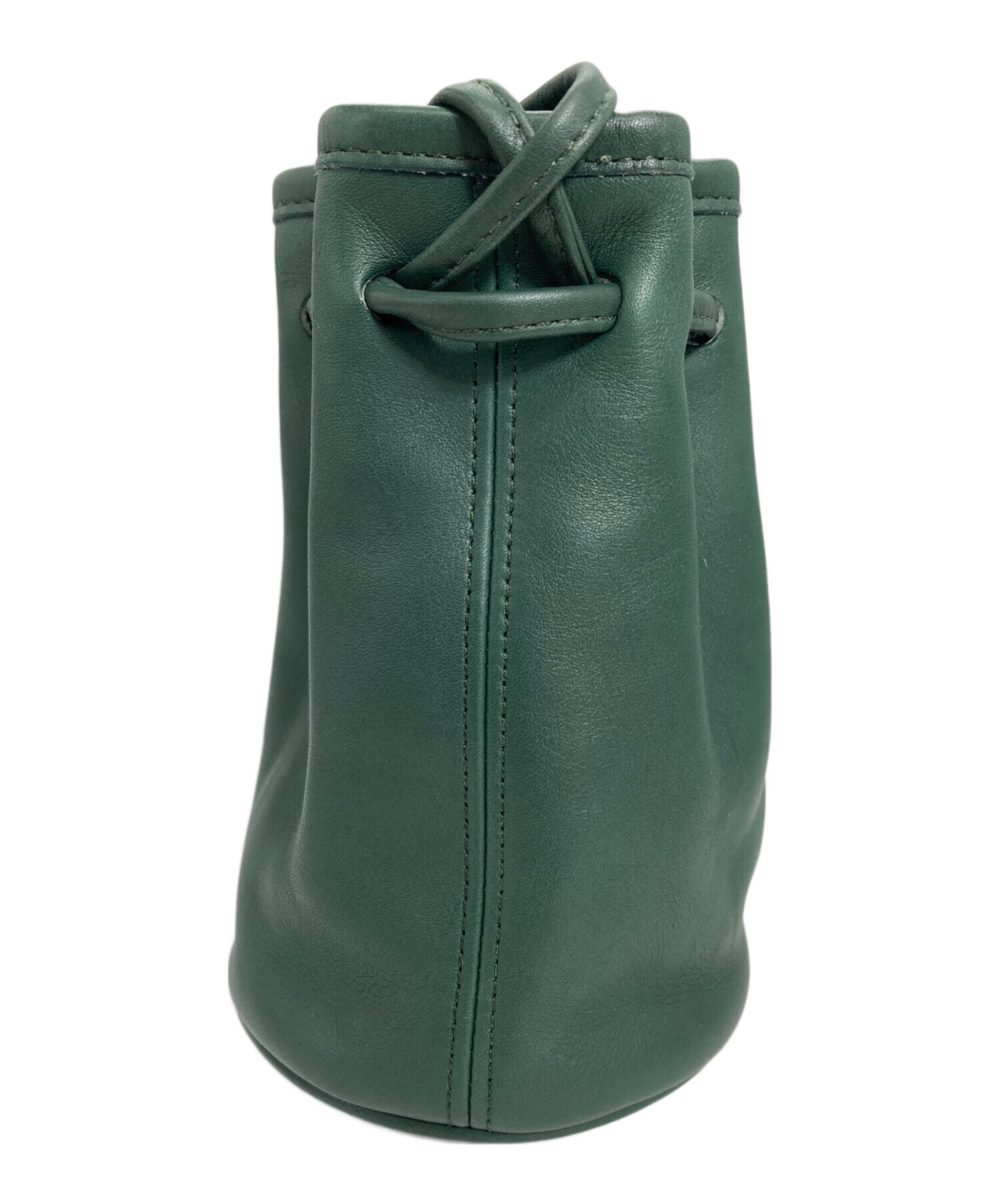 中古・古着通販】COACH (コーチ) 巾着ショルダーバッグ グリーン