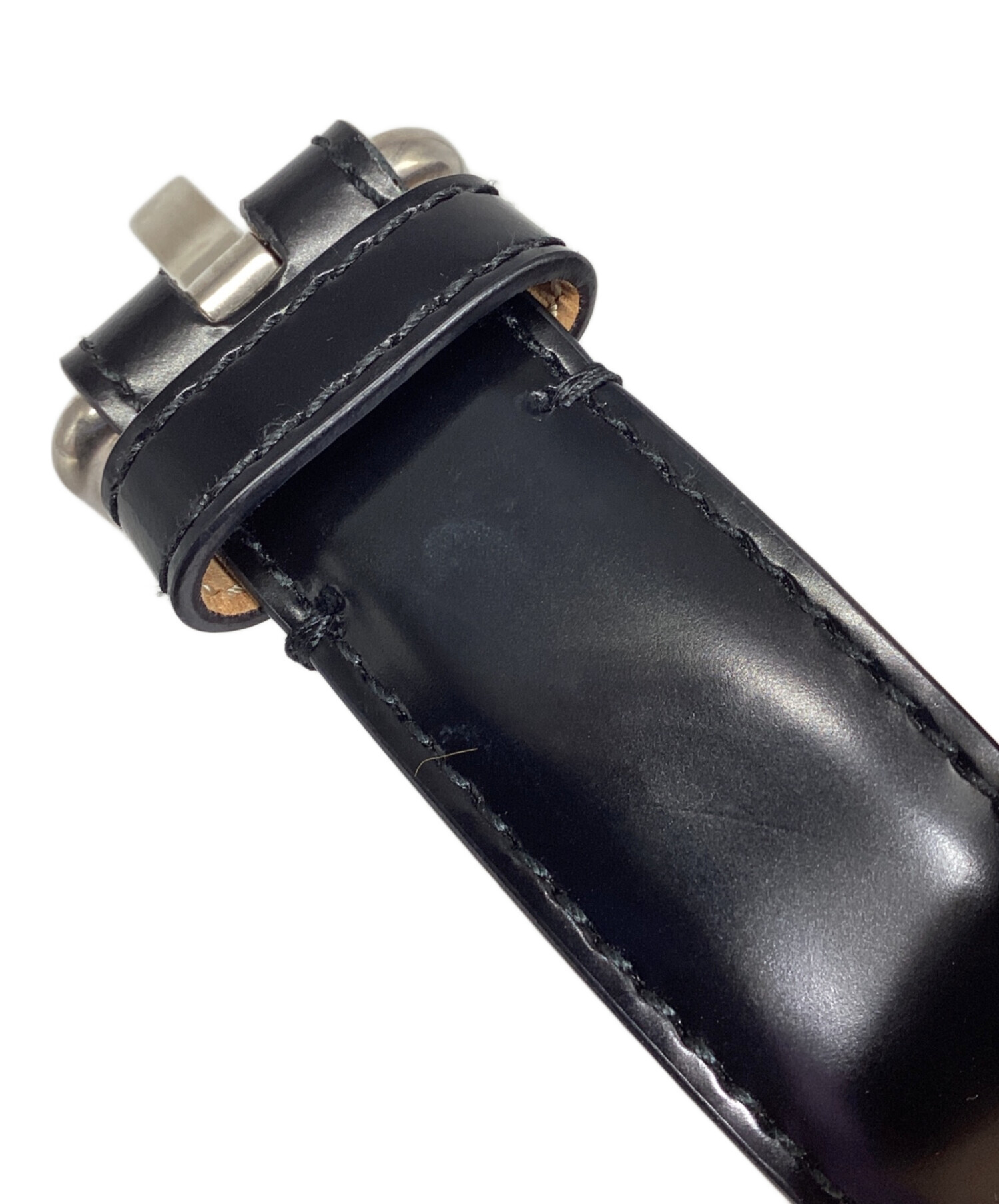 中古・古着通販】BALENCIAGA (バレンシアガ) レザーベルト ブラック