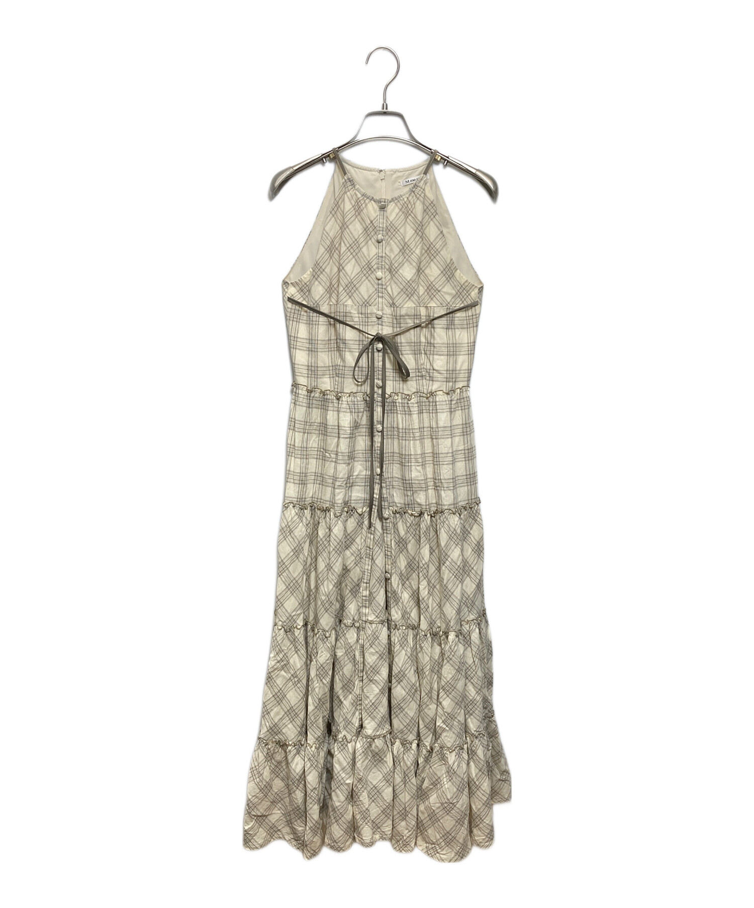 中古・古着通販】m me eme (エムミーエメ) Halter check slit long