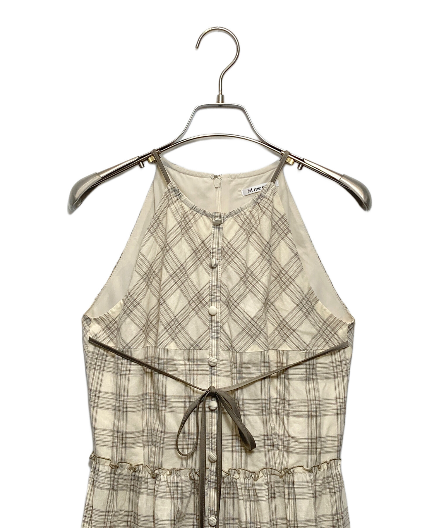 中古・古着通販】m me eme (エムミーエメ) Halter check slit long
