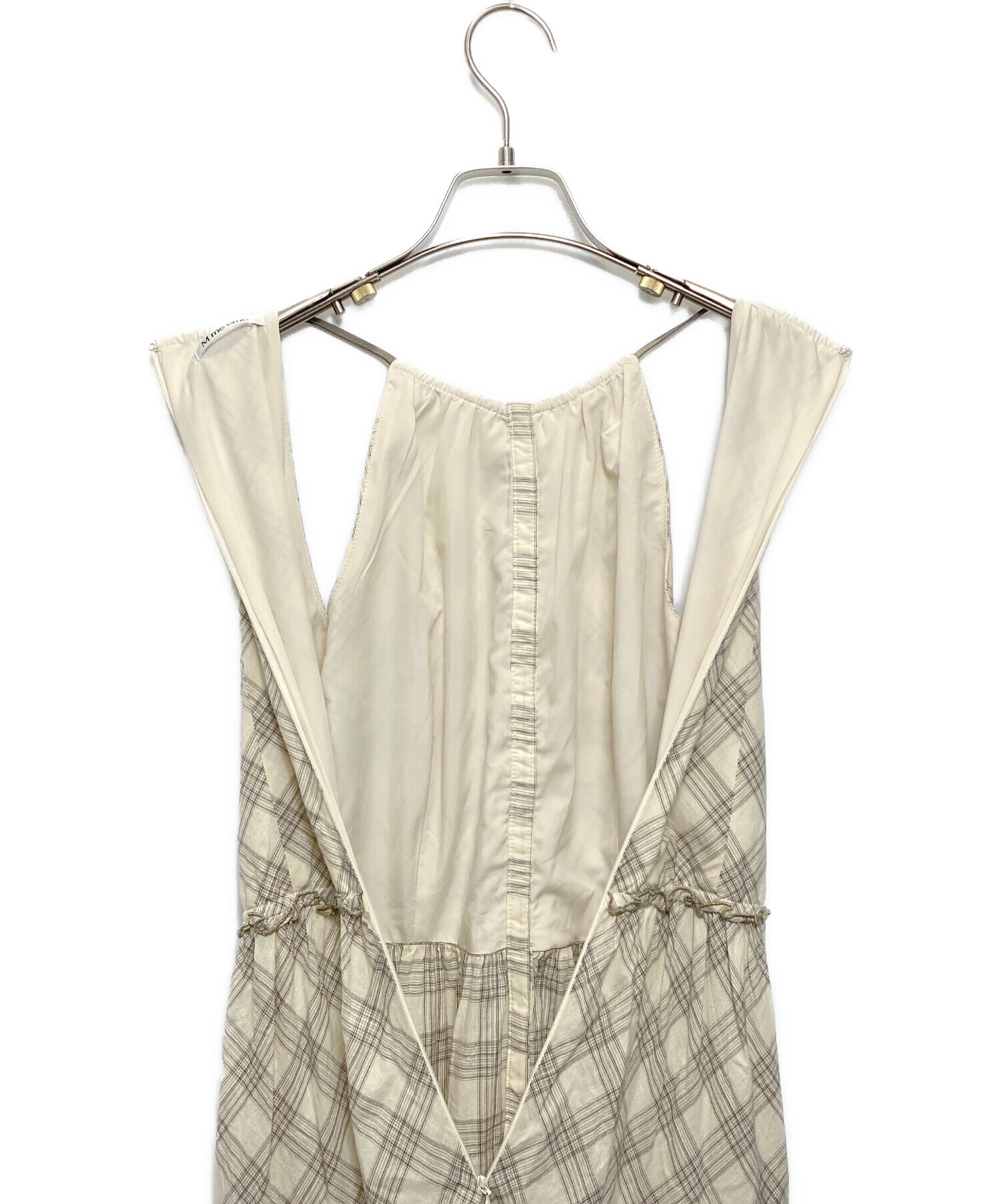 中古・古着通販】m me eme (エムミーエメ) Halter check slit long