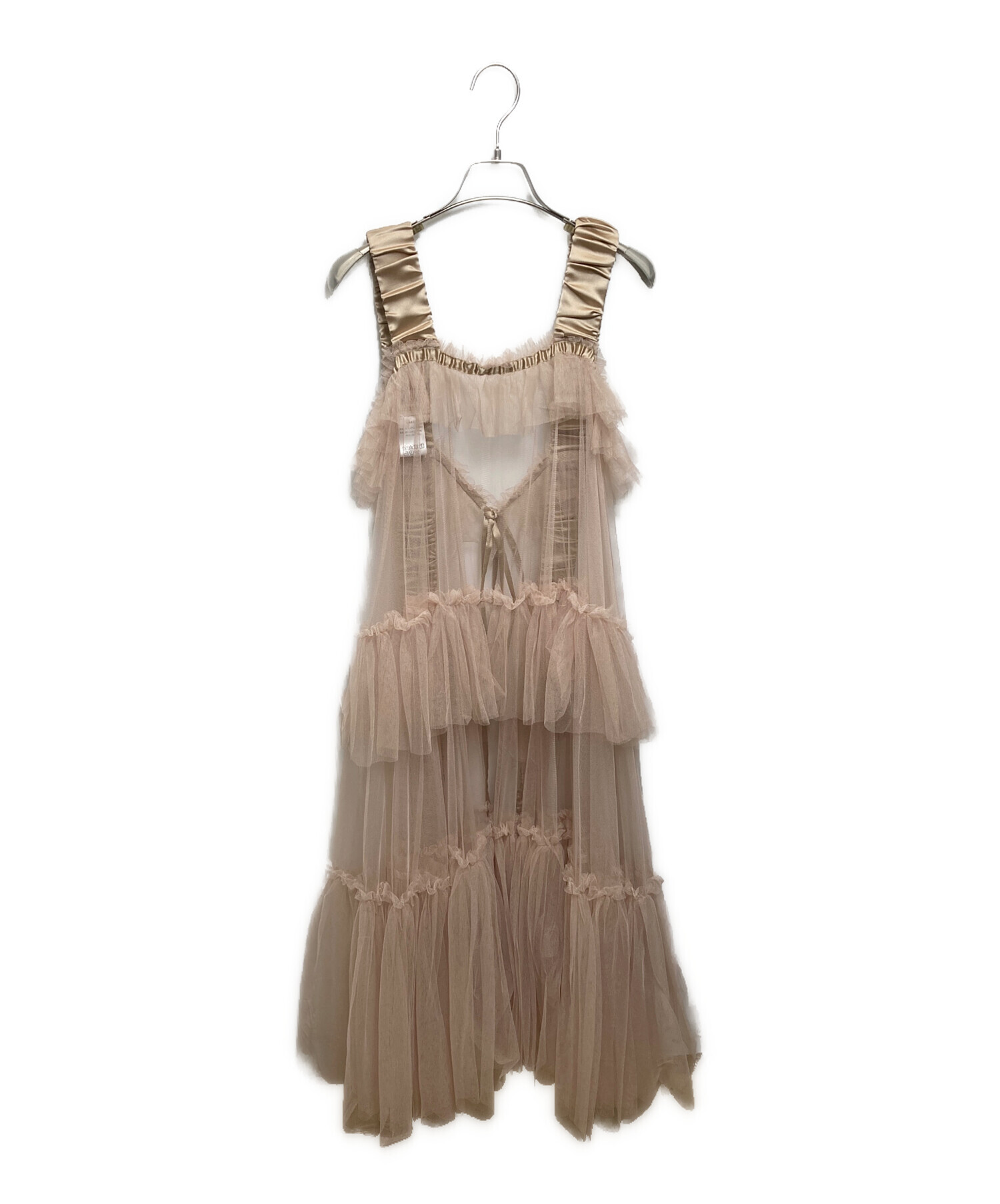 【公式完売品】J1U by LA BELLE ETUDE チュールジレ ベージュ 中古・古着通販】J1U by LA BELLE ETUDE (ジユウバイラベルエチュード