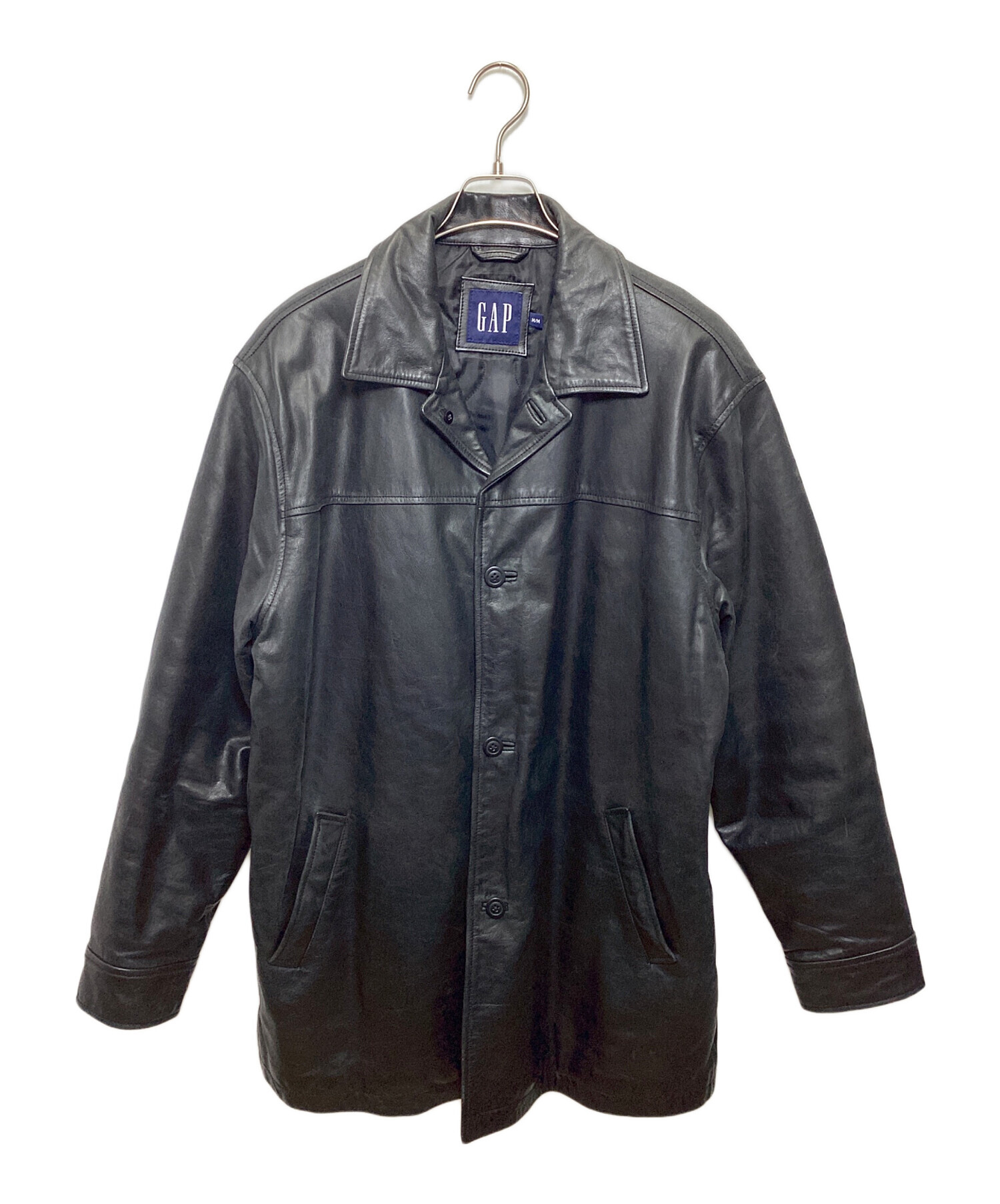 中古・古着通販】GAP (ギャップ) レザーコート ブラック サイズ:M