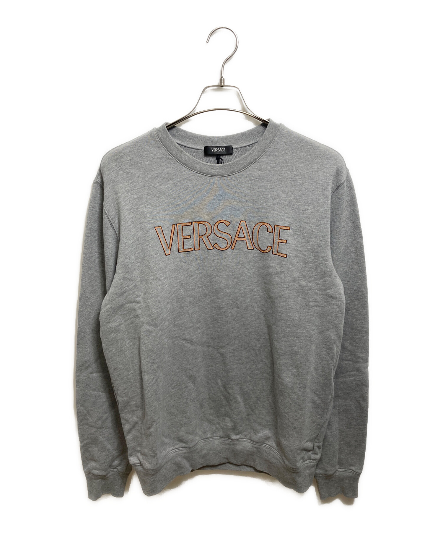中古・古着通販】VERSACE (ヴェルサーチ) ロゴスウェット グレー 