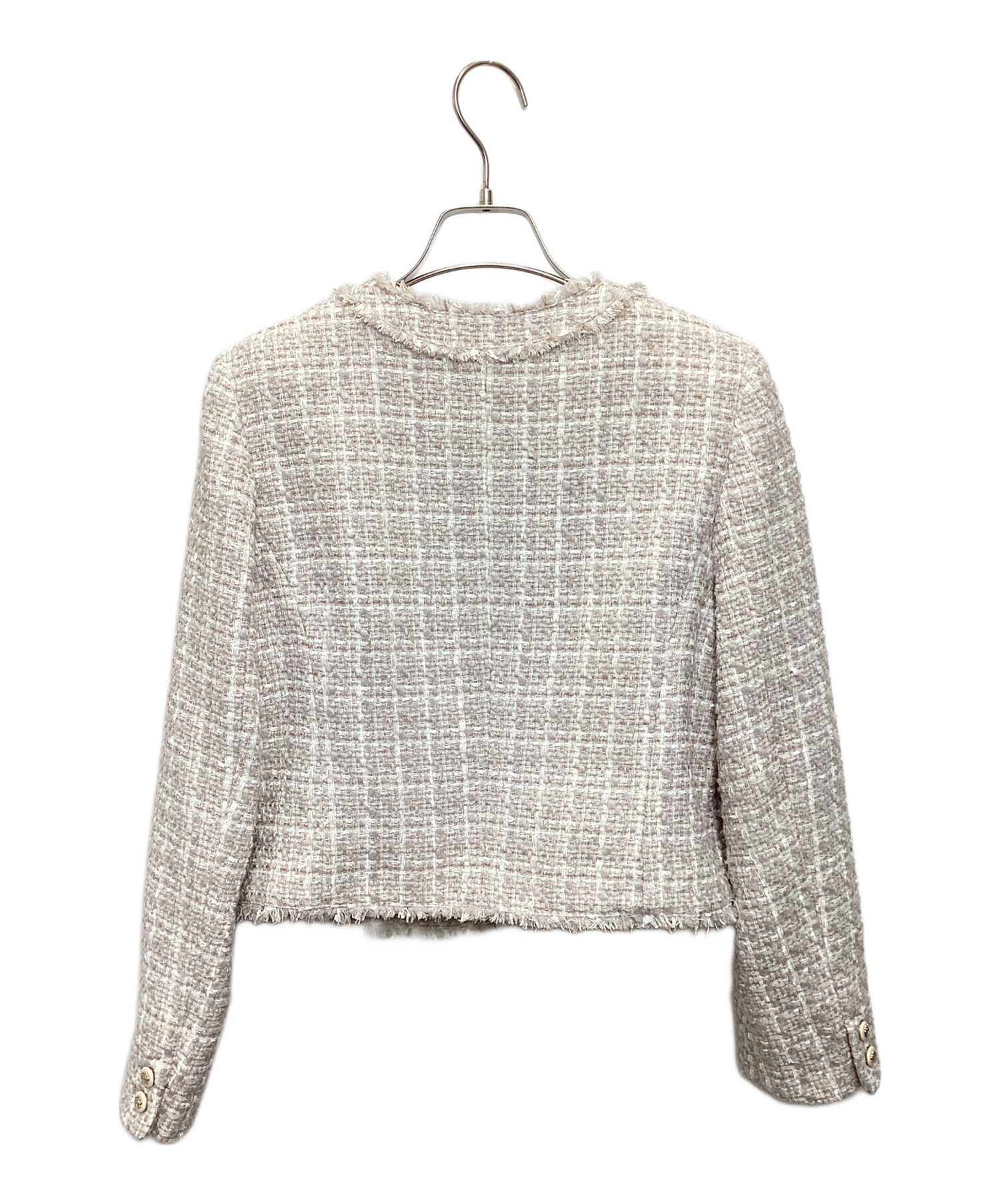 ジャケット・アウター Her lip to Grace Tweed Jacket white S 中古・古着通販】HER LIP TO (ハーリップトゥ) Grace Tweed Jacket