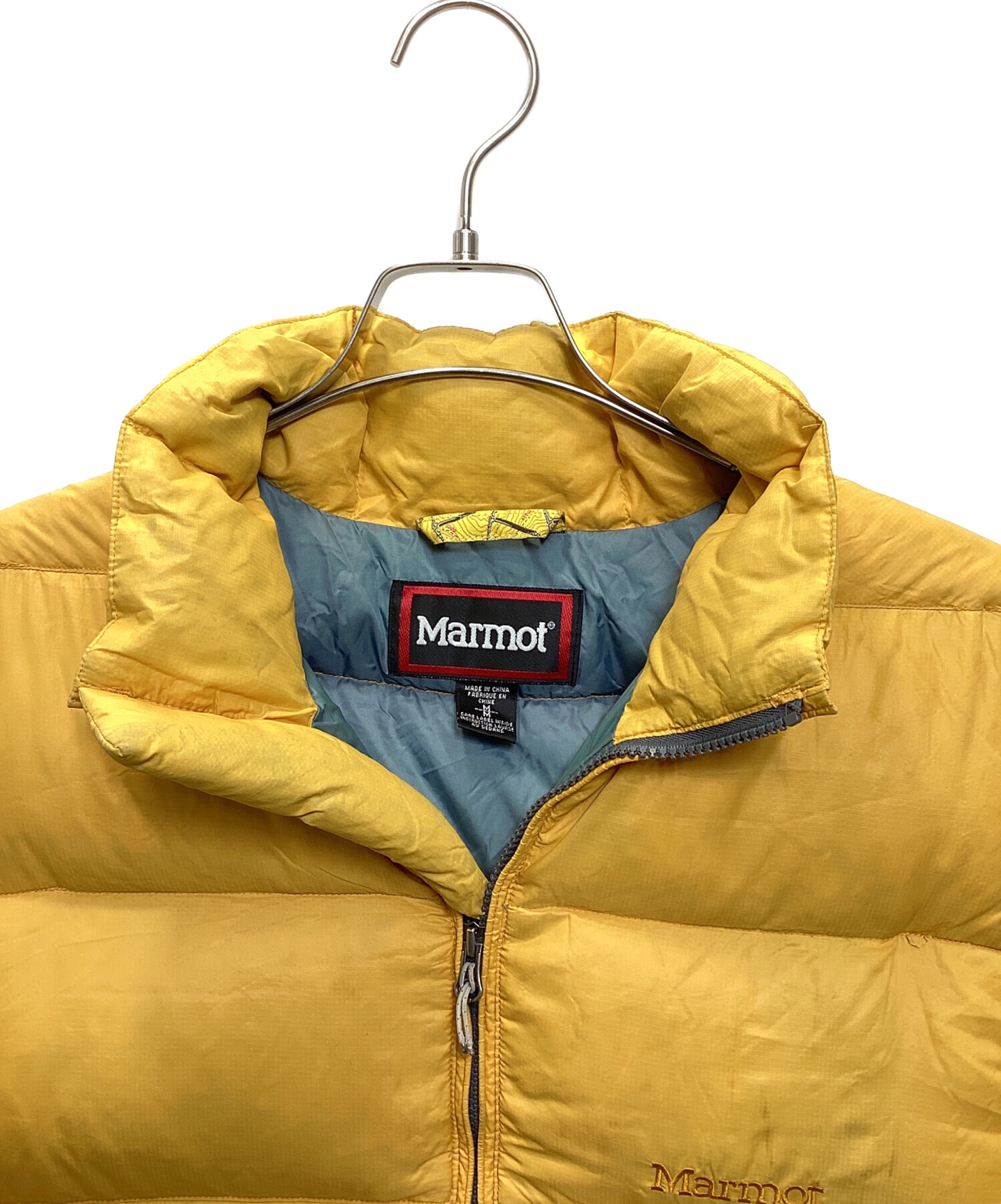 Marmot ナイロンベスト フリース M マスタード イエロー ビンテージ 中古・古着通販】MARMOT (マーモット) ダウンベスト イエロー サイズ