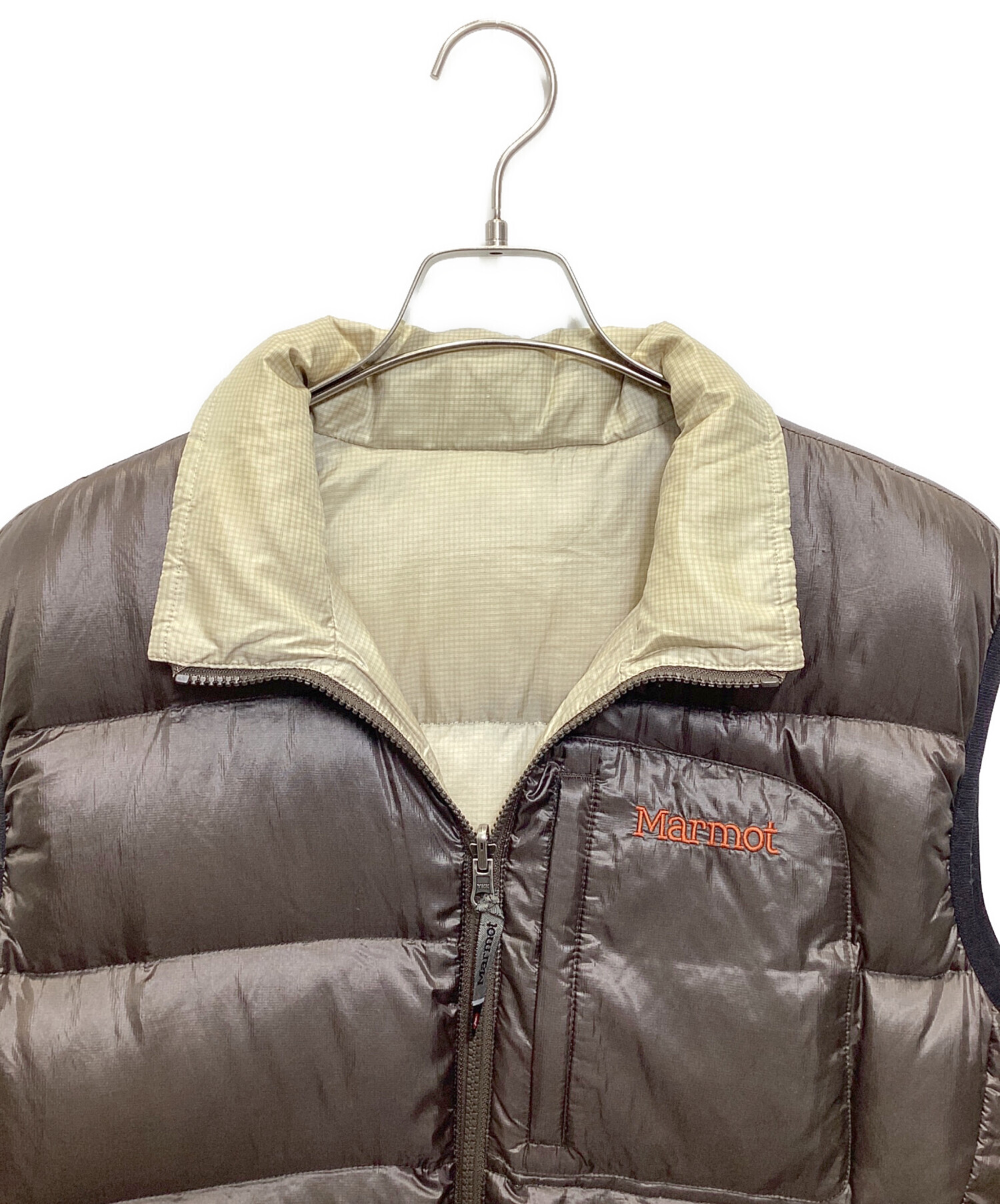 中古・古着通販】MARMOT (マーモット) ダウンベスト ブラウン サイズ:L