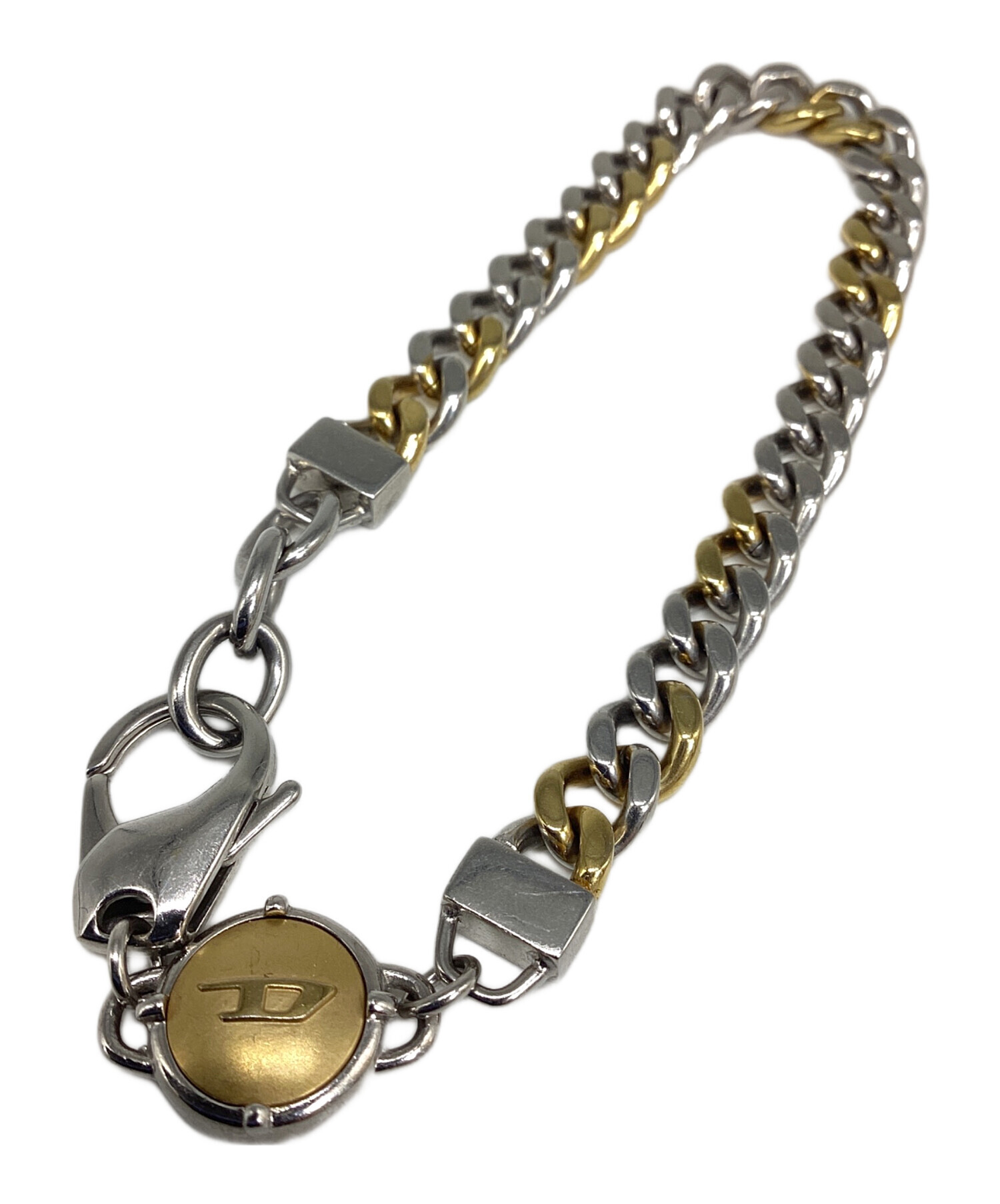 中古・古着通販】DIESEL (ディーゼル) ロゴチェーンブレスレット