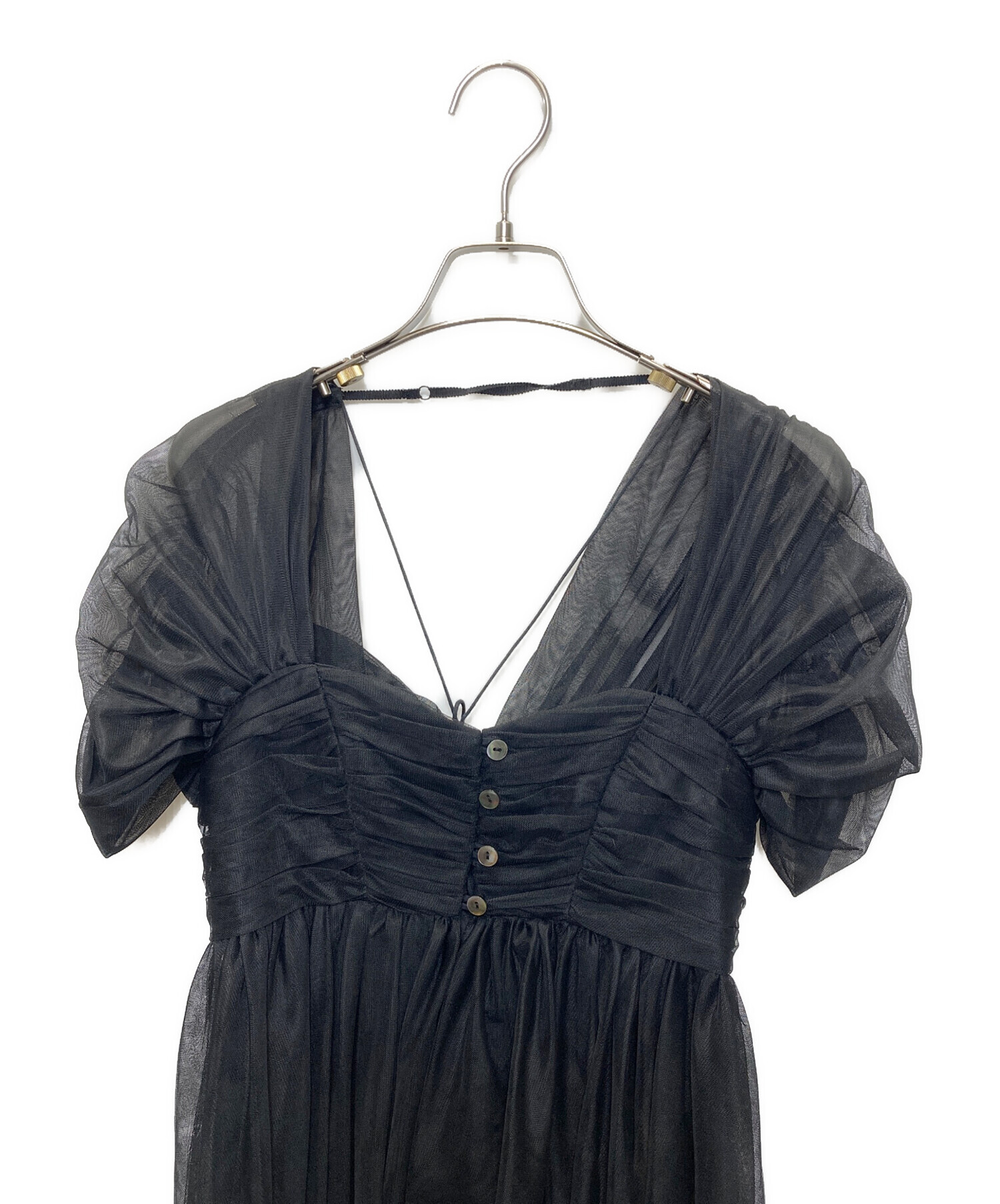 中古・古着通販】FETICO (フェティコ) OPEN-BACK GATHERED TULLE TOP