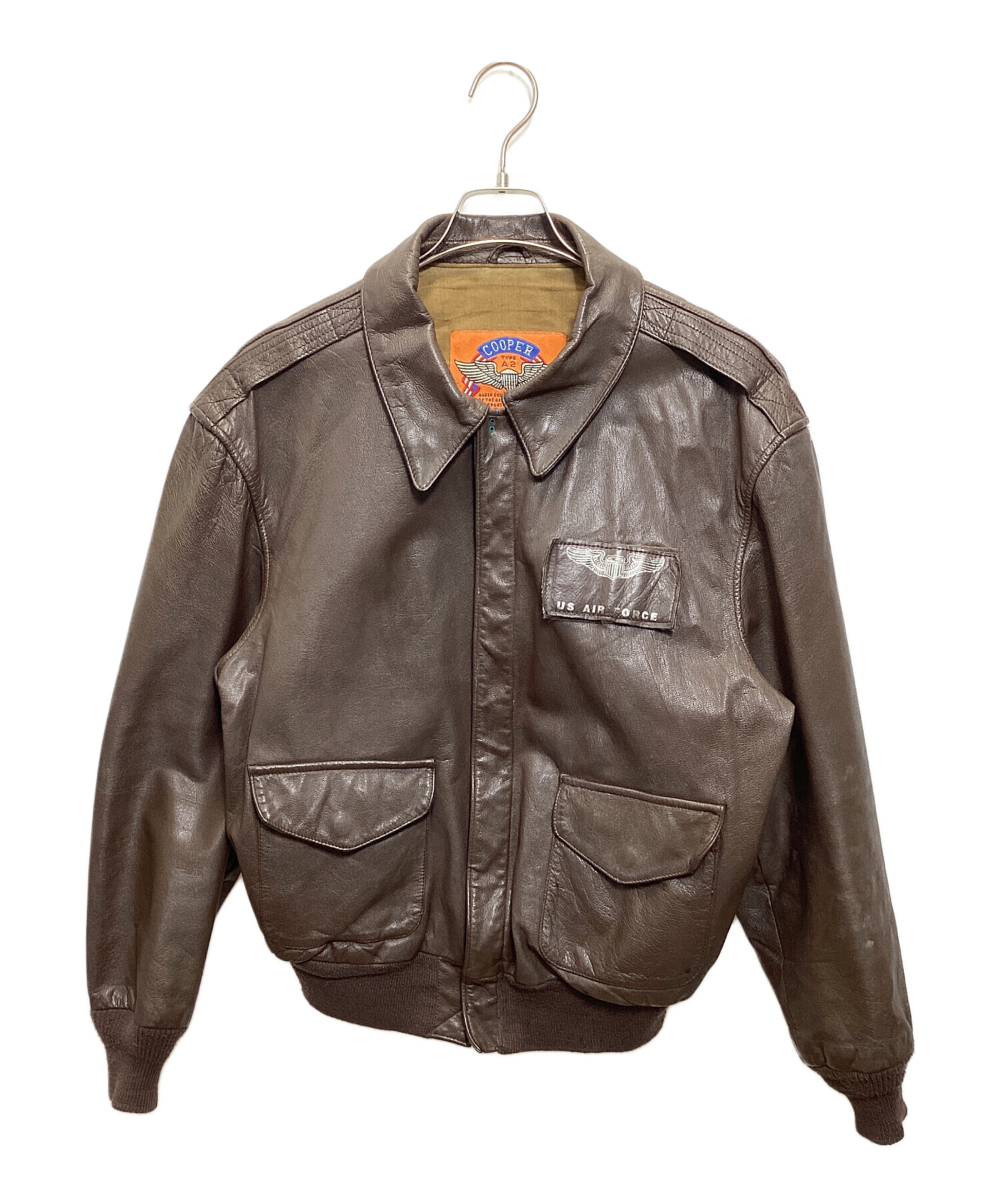 COOPER A-2 フライトジャケット　USA製　サイズ44L (XL) 中古・古着通販】COOPER (クーパー) A2フライトジャケット ブラウン