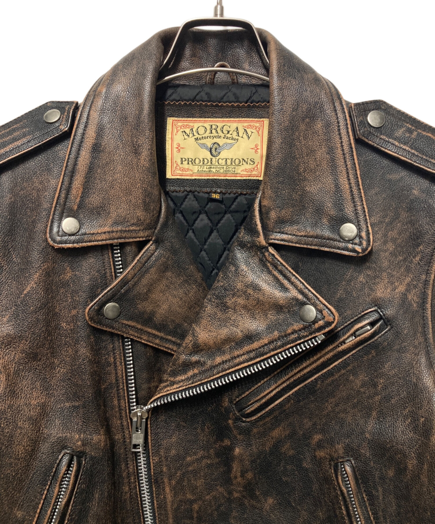 中古・古着通販】MORGAN (モーガン) ダブルライダースジャケット