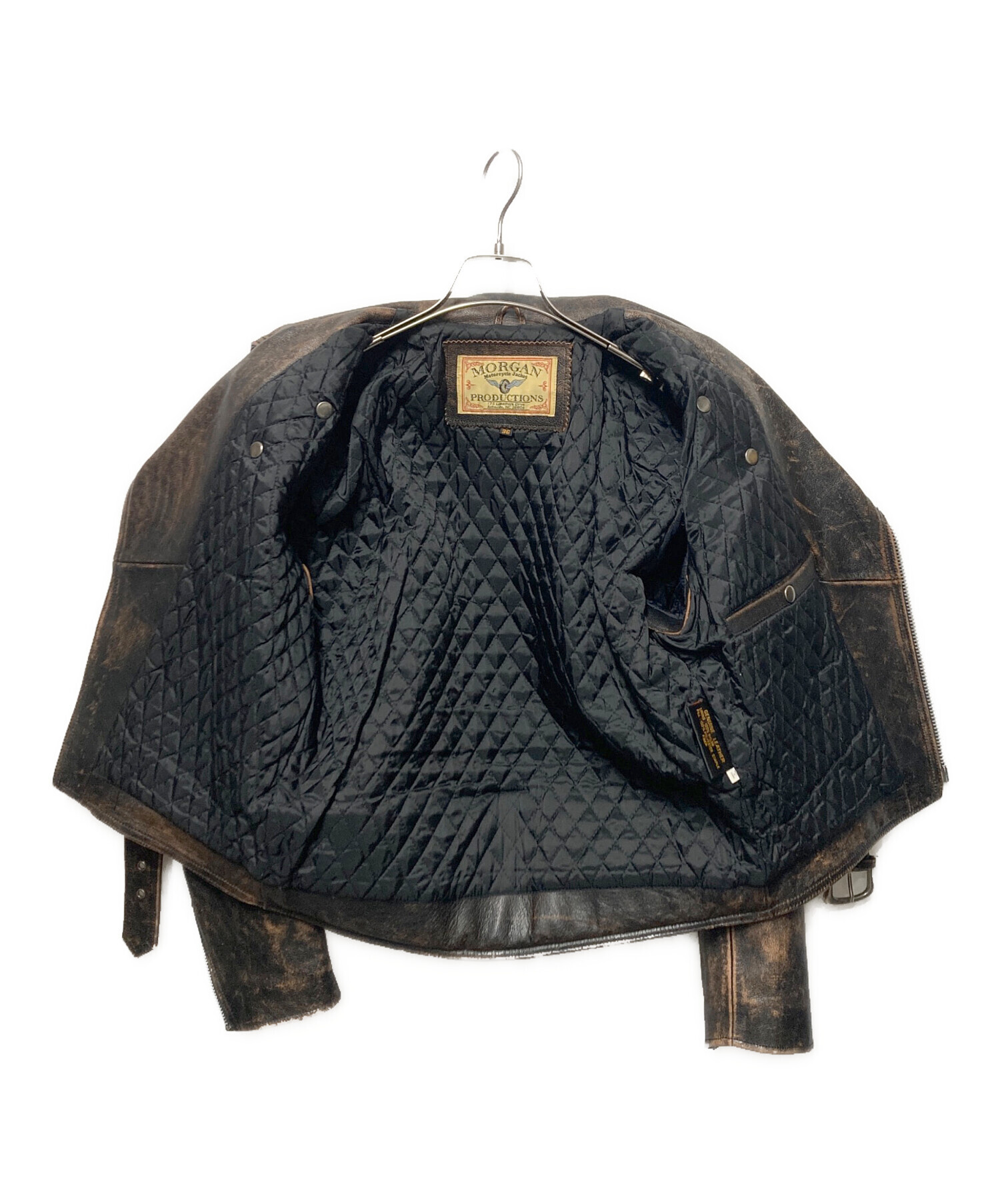 中古・古着通販】MORGAN (モーガン) ダブルライダースジャケット