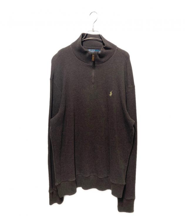 POLO RALPH LAUREN ハーフジップ ニット エルボーパッチ 中古・古着通販】POLO RALPH LAUREN (ポロ・ラルフローレン) エルボー
