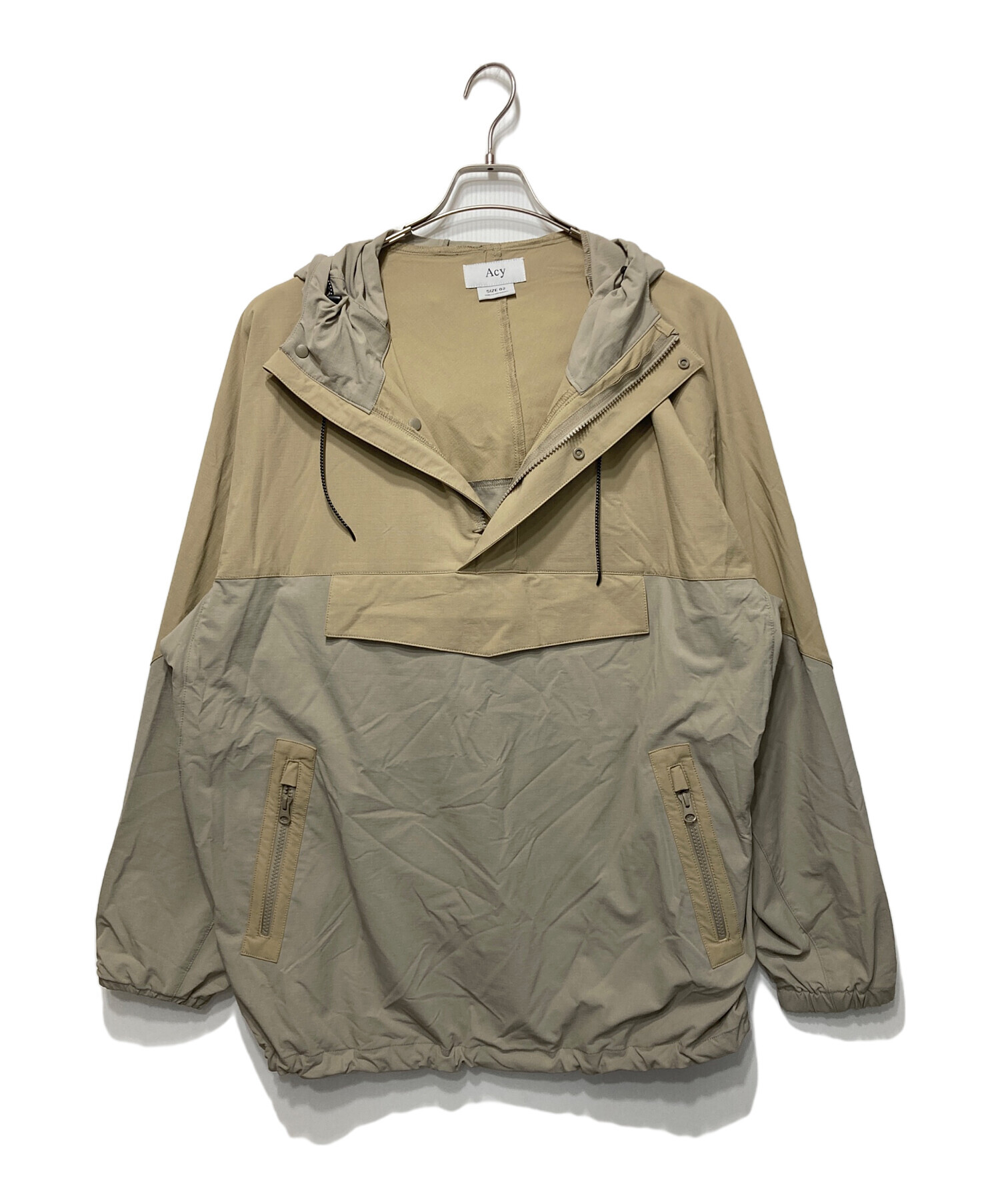 中古・古着通販】ACY (エイシー) NYLON ANORAK ベージュ｜ブランド