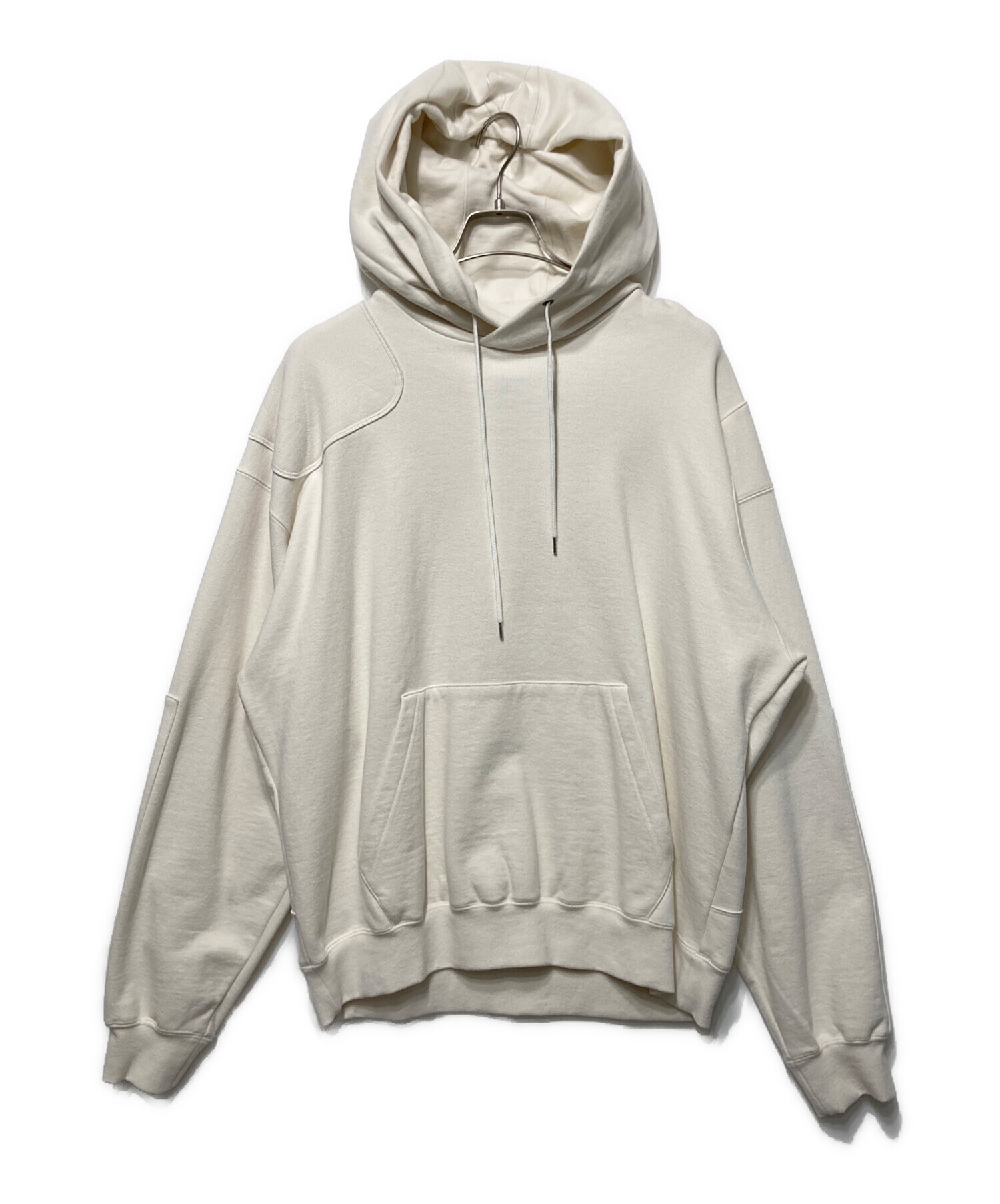 中古・古着通販】meanswhile (ミーンズワイル) Pad Hoodie ホワイト 