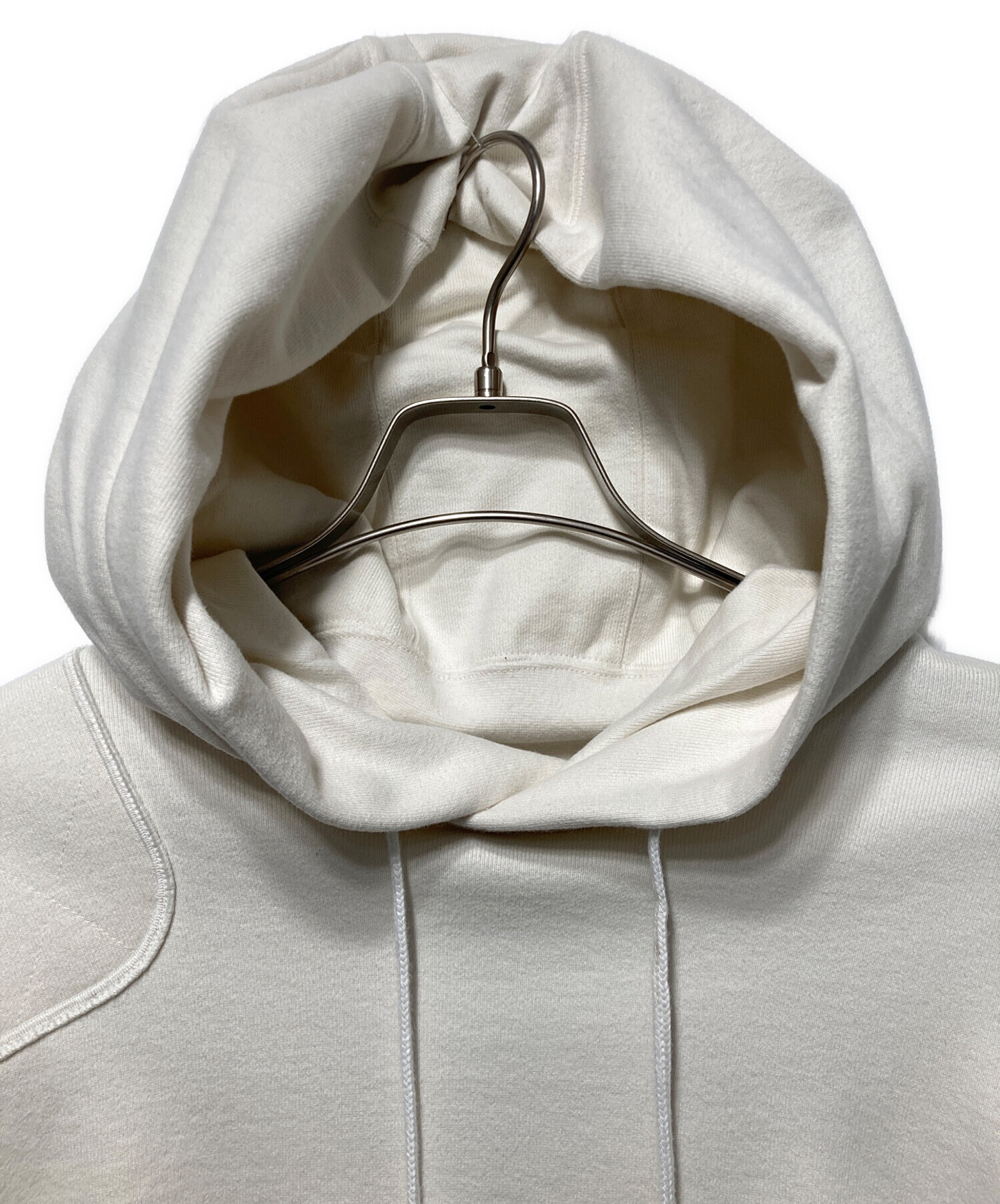 中古・古着通販】meanswhile (ミーンズワイル) Pad Hoodie ホワイト 