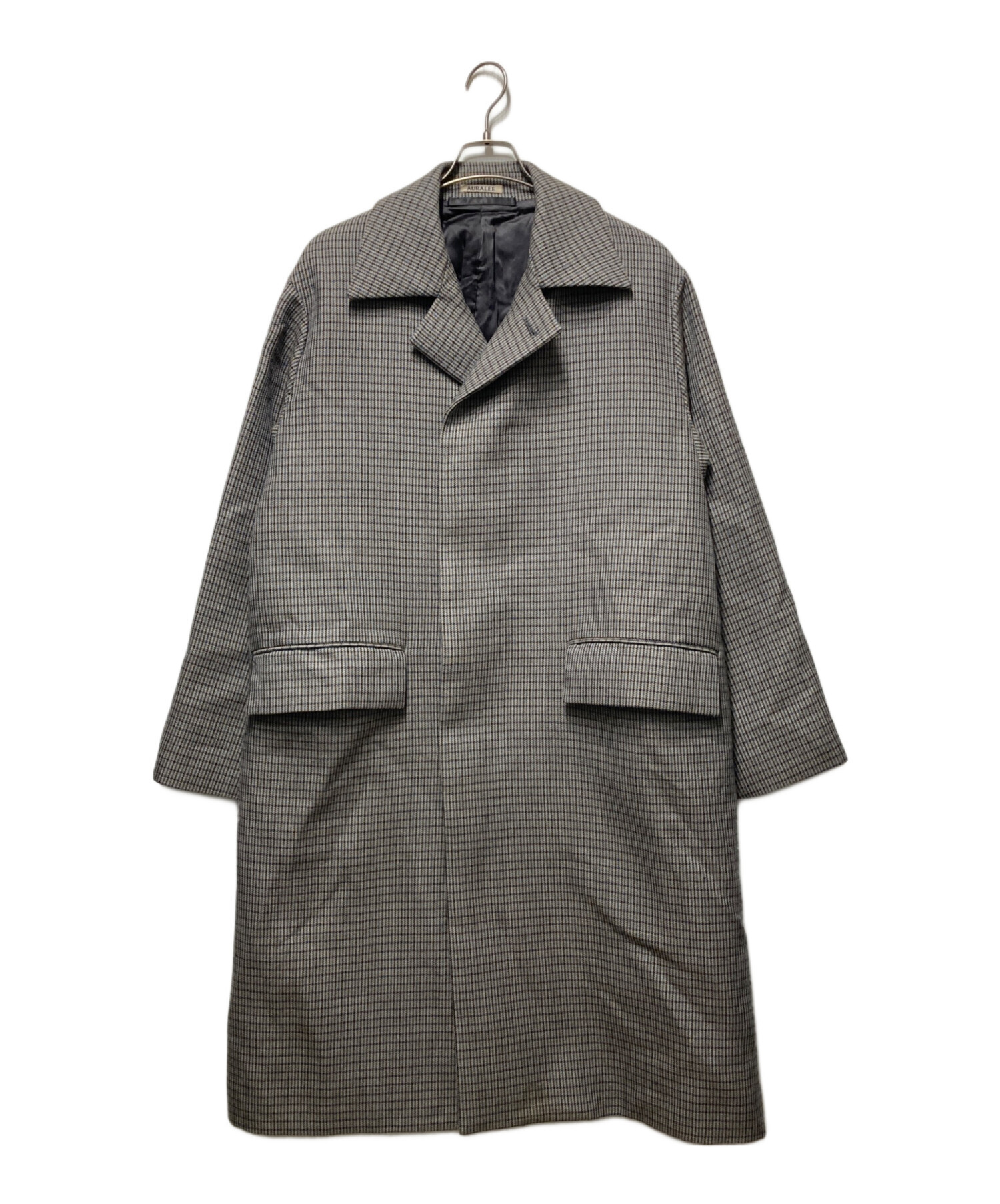 AURALEE CHECK SOUTIEN COLLAR COAT オーラリー