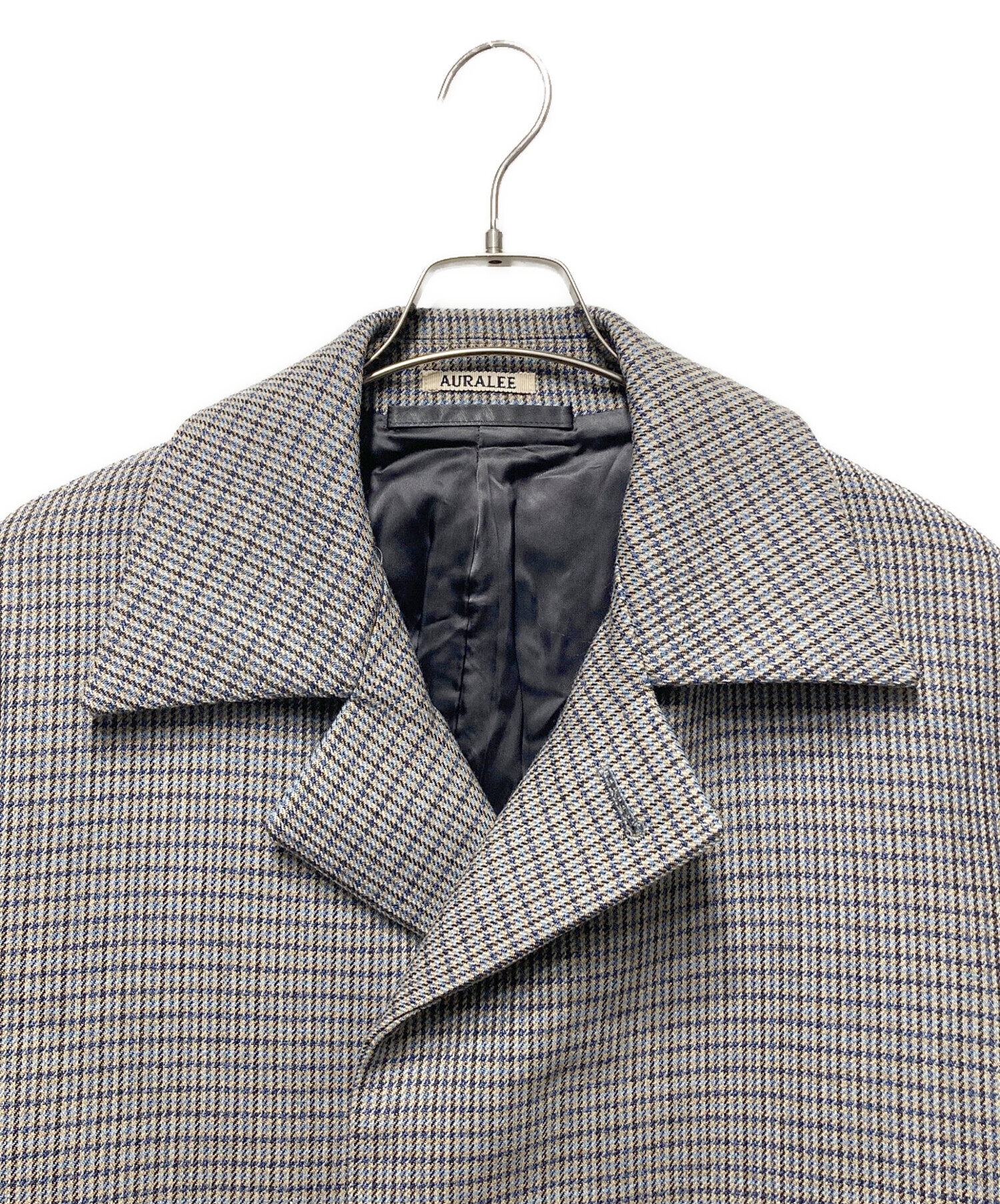 AURALEE CHECK SOUTIEN COLLAR COAT オーラリー