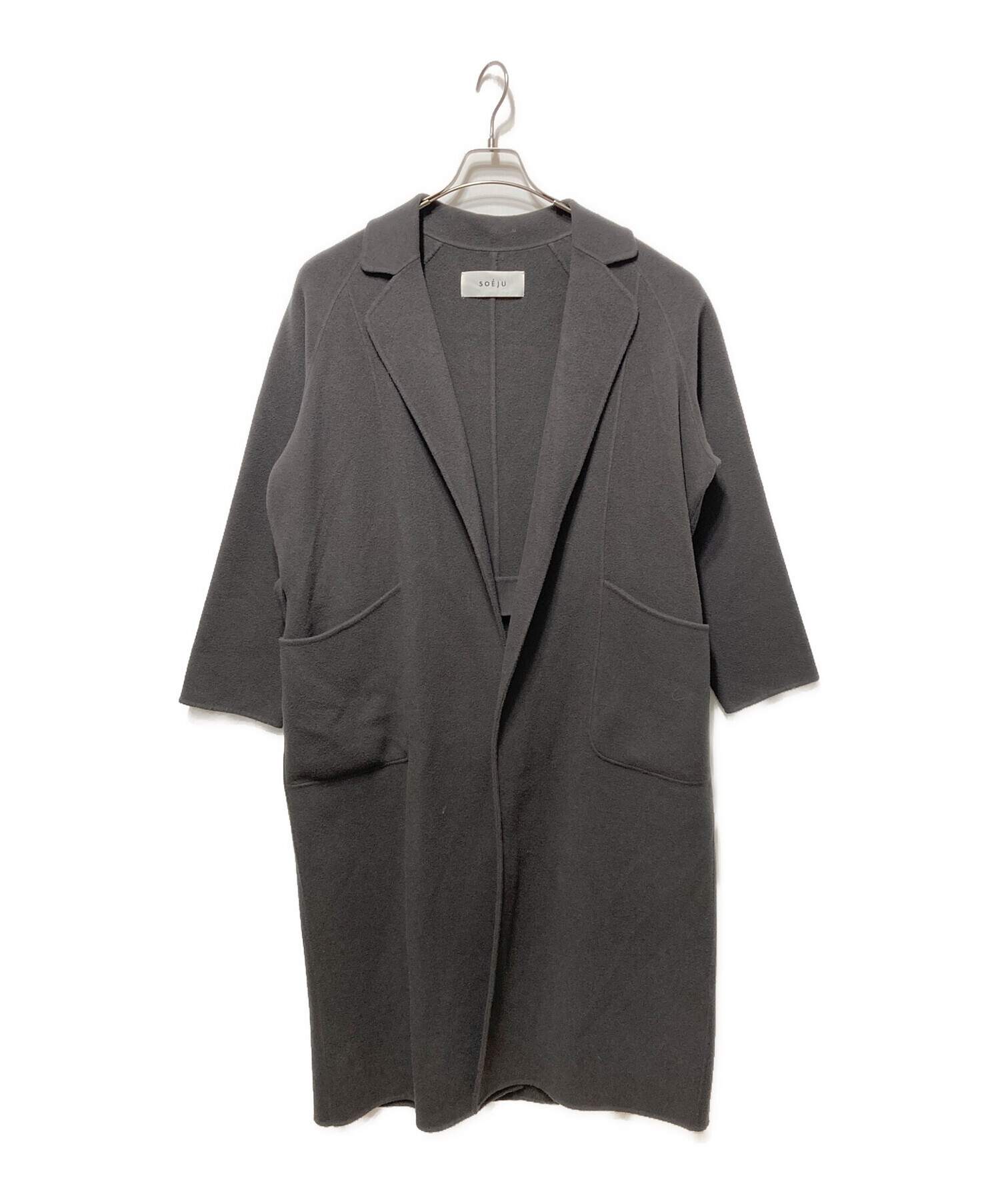 中古・古着通販】SOEJU (ソージュ) ウールリバーローブコート