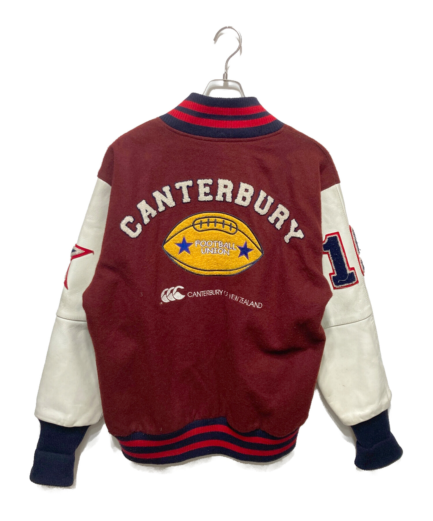 【Canterbury】レザー切り替え ワッペン スタジャン 中古・古着通販】CANTERBURY OF NEWZEALAND (カンターベリーオブ