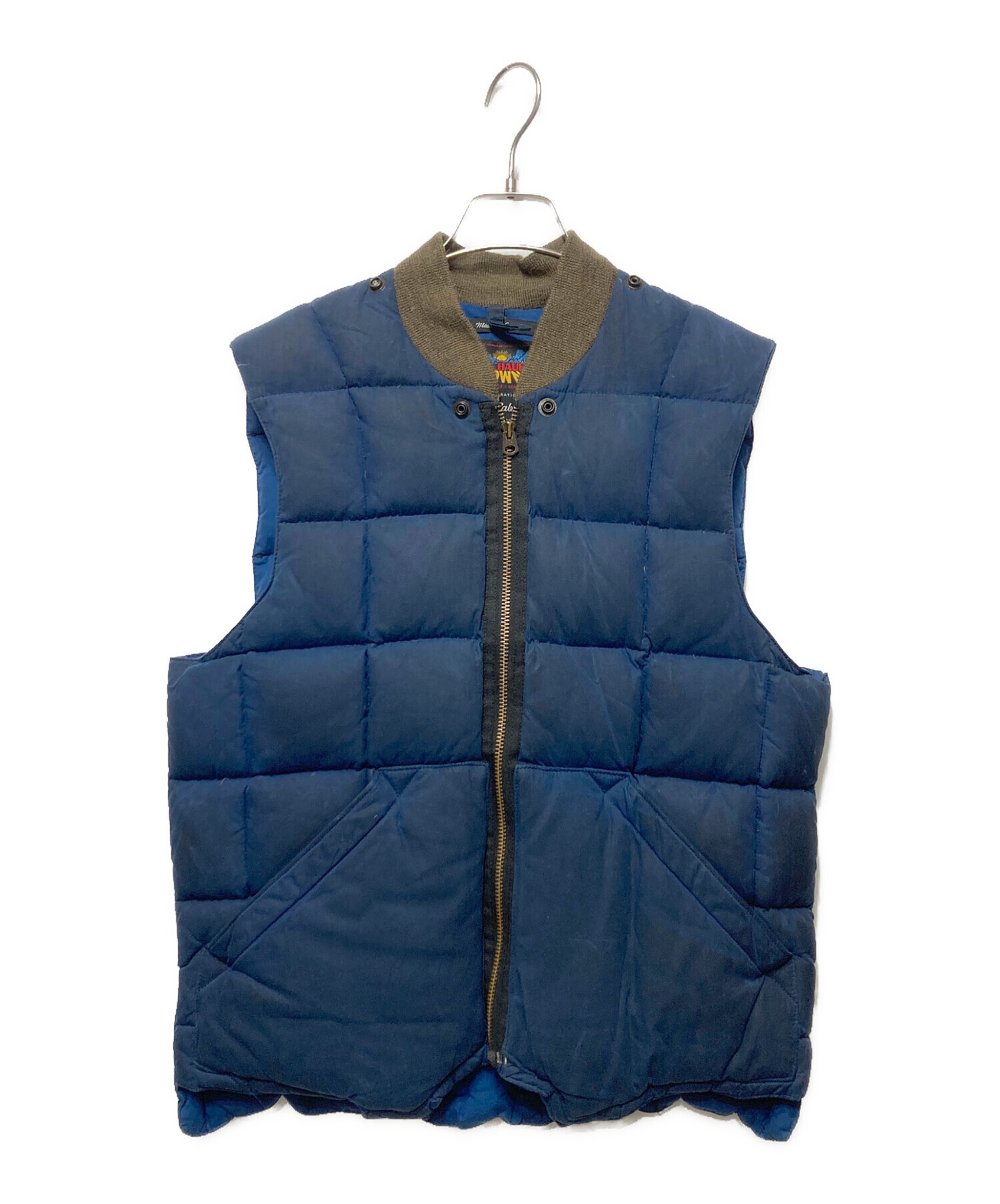 【中古】ナイジェルケーボン × エディー バウアー コヨーテファー ダウンベスト ジップアップ 48 ベージュ 中古・古着通販】Eddie Bauer (エディーバウアー) NIGEL CABOURN