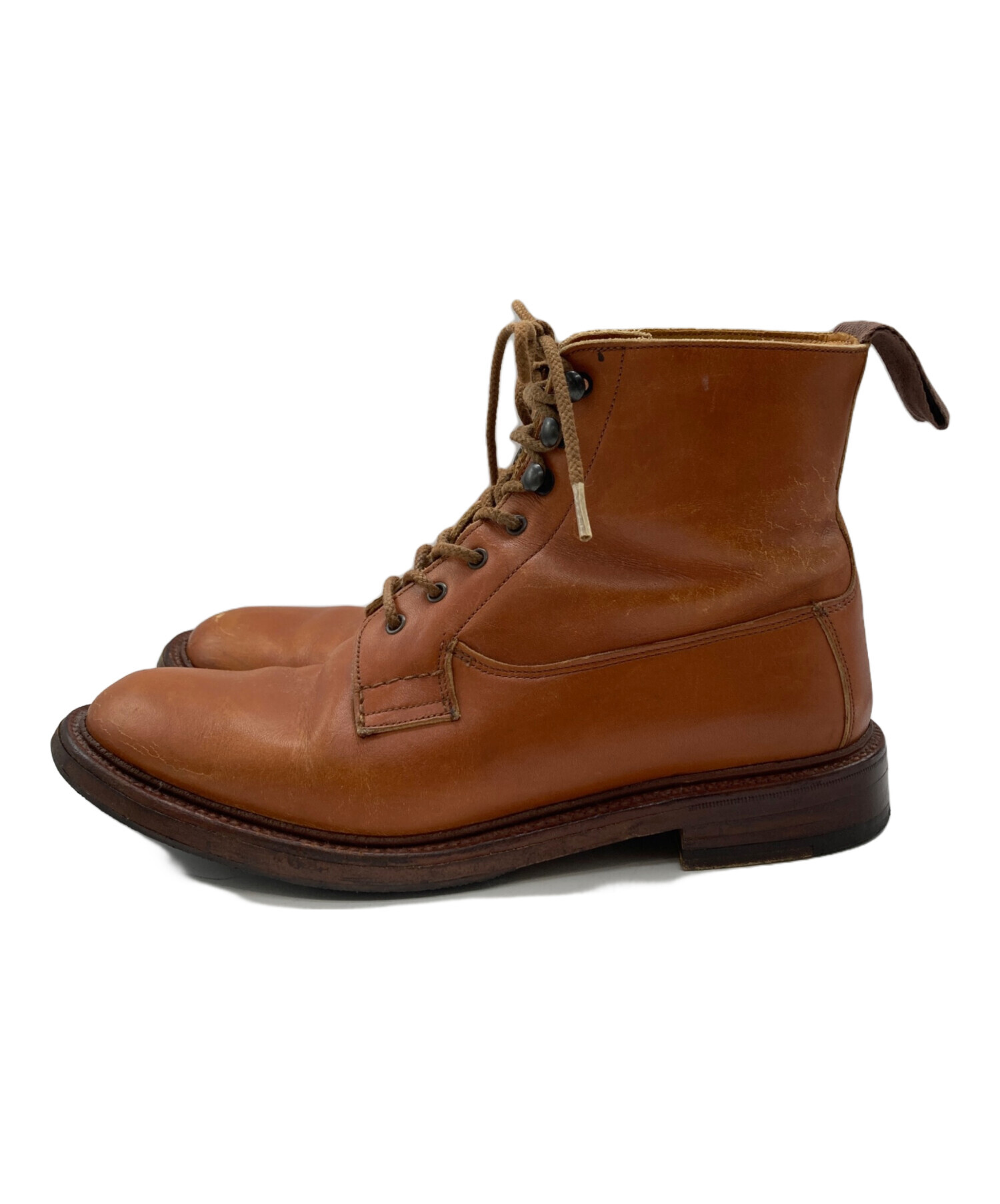Tricker's ブラウンレザーブーツ 中古・古着通販】Tricker's (トリッカーズ) レザーショートブーツ
