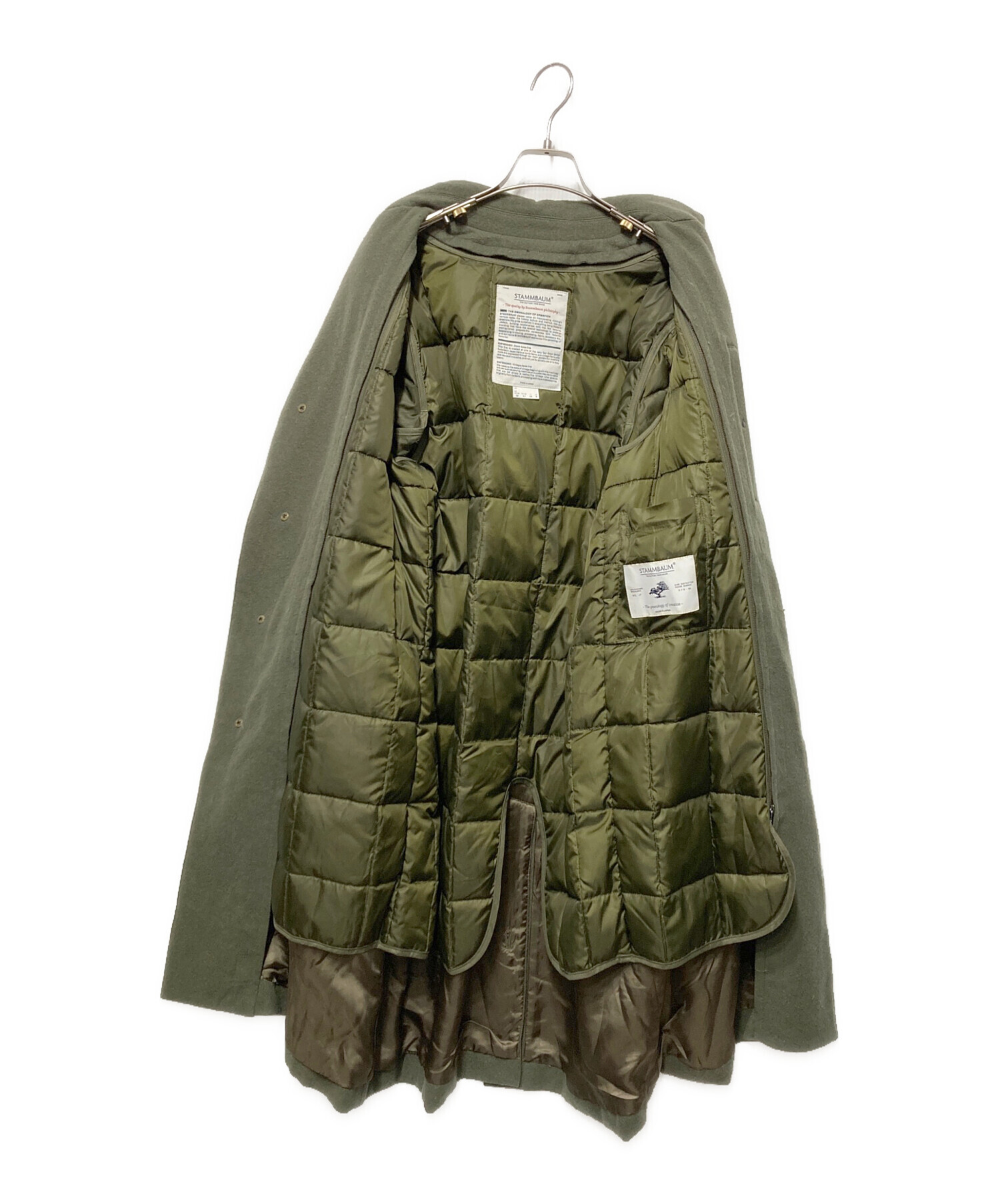 中古・古着通販】STAMMBAUM (シュタンバウム) ウールコート カーキ