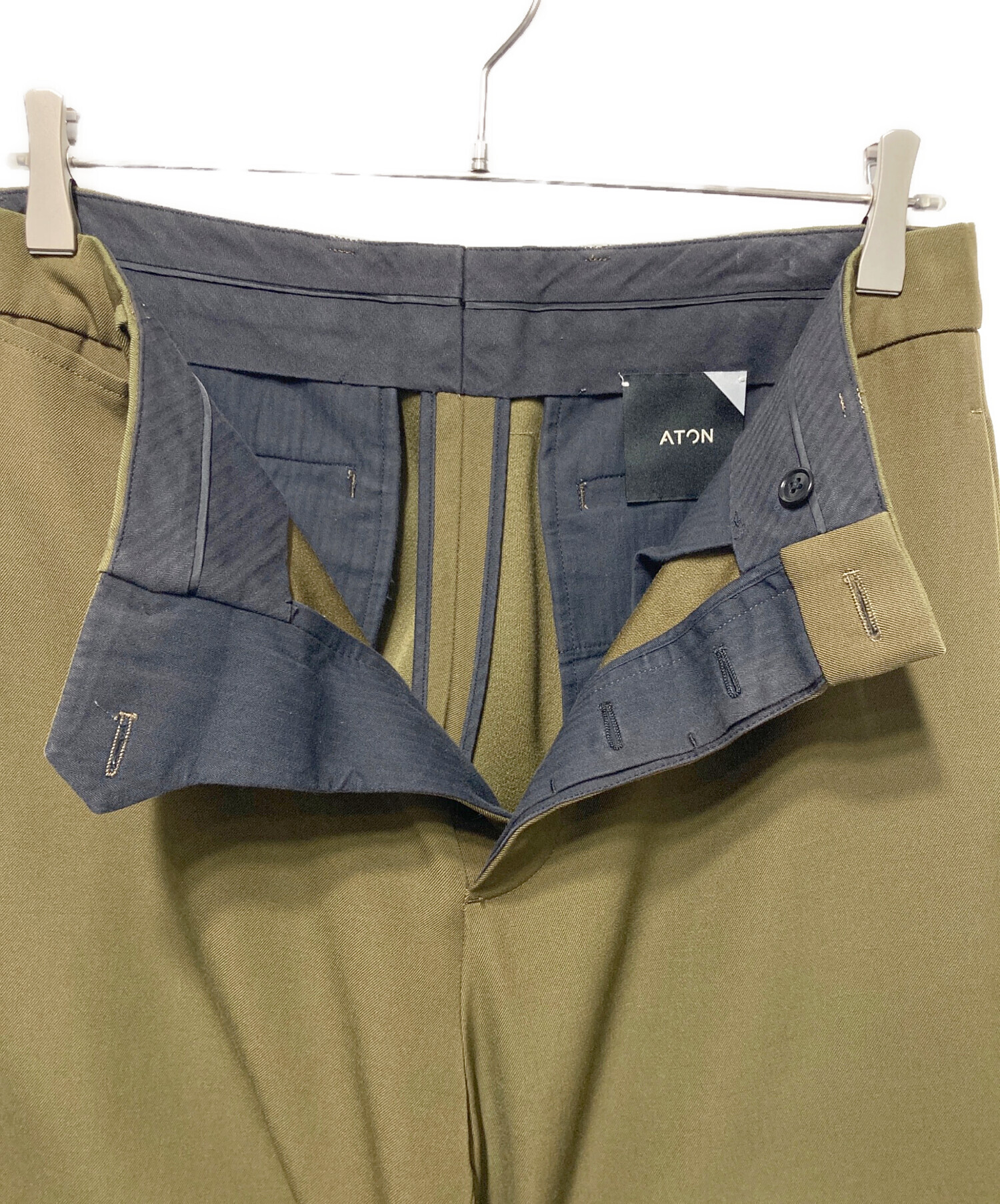 (未使用･未開封品)　APATHY tu1jdyt 中古・古着通販】ATON (エイトン) BASIC PANTS カーキ サイズ:4