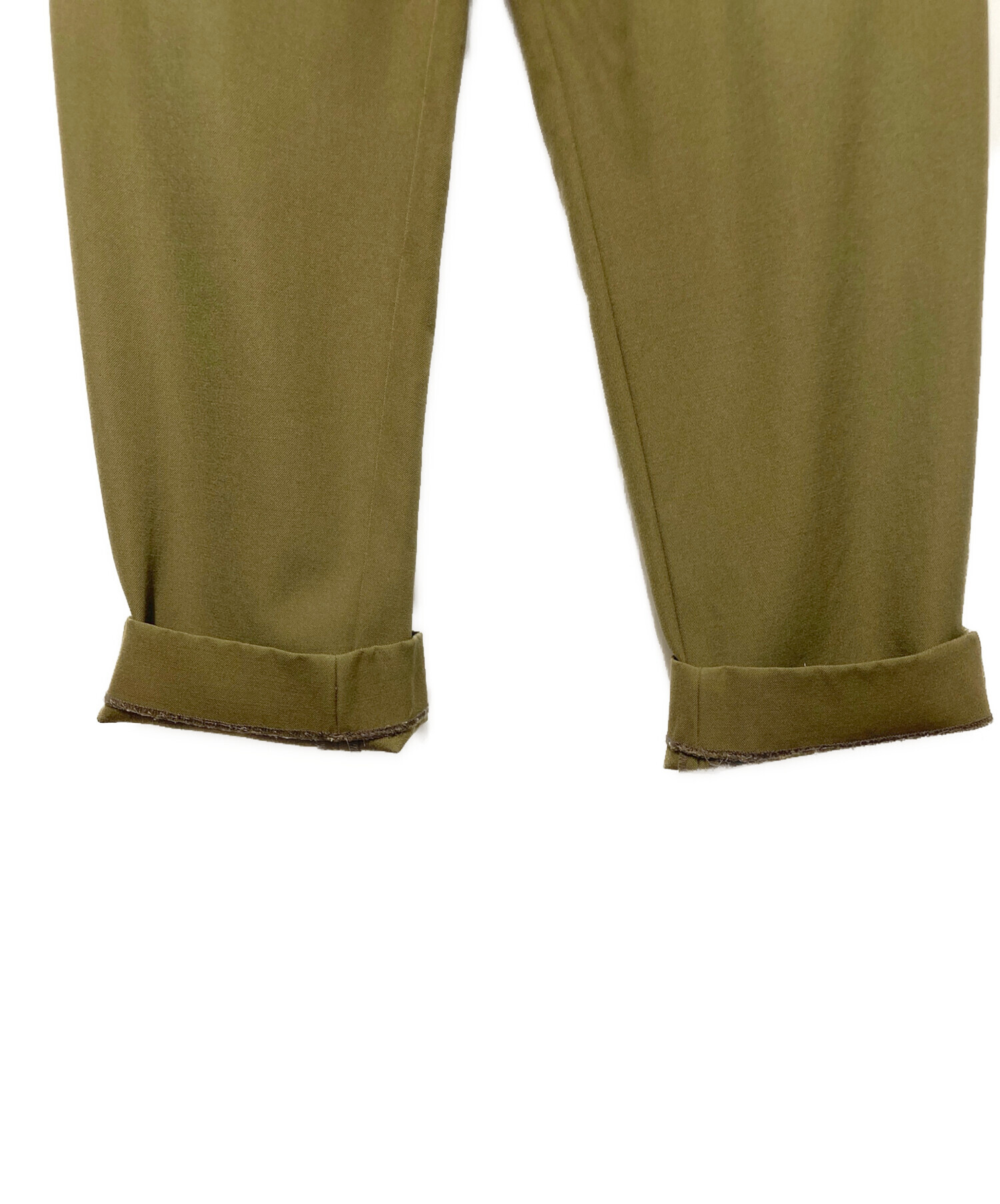 中古・古着通販】ATON (エイトン) BASIC PANTS カーキ サイズ:4