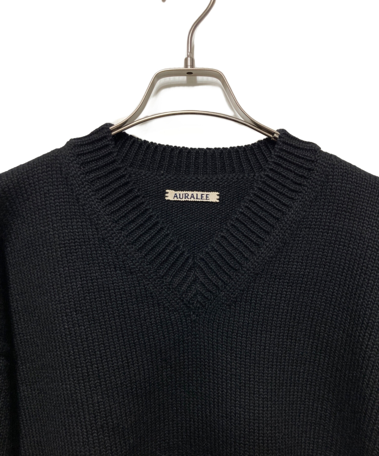 中古・古着通販】AURALEE (オーラリー) FELT WOOL YARN KNIT V-NECK P