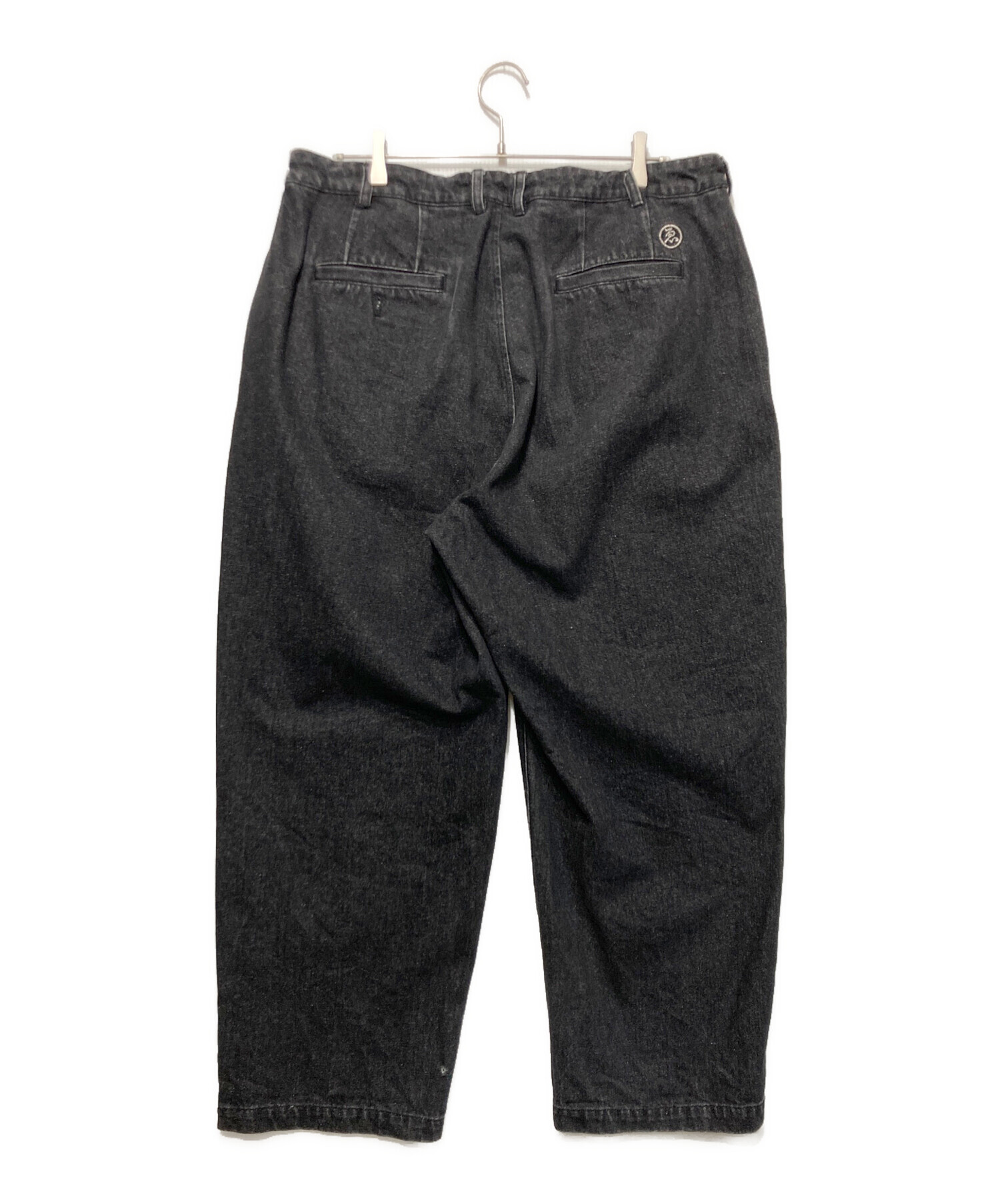中古・古着通販】EVISEN (エビセン) ダブルニーデニムパンツ ブラック 