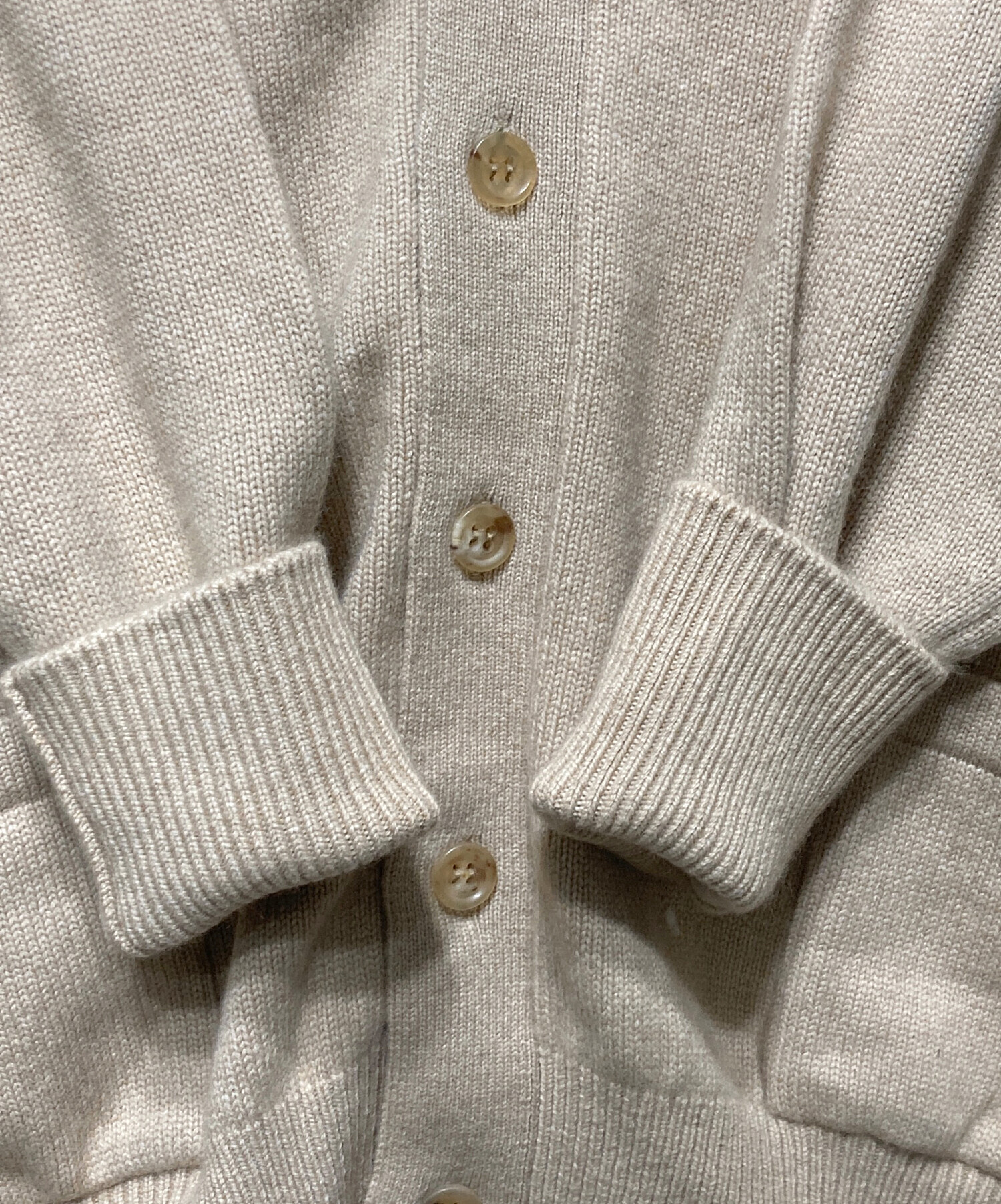中古・古着通販】HERILL (ヘリル) Goldencash Cardigan ベージュ