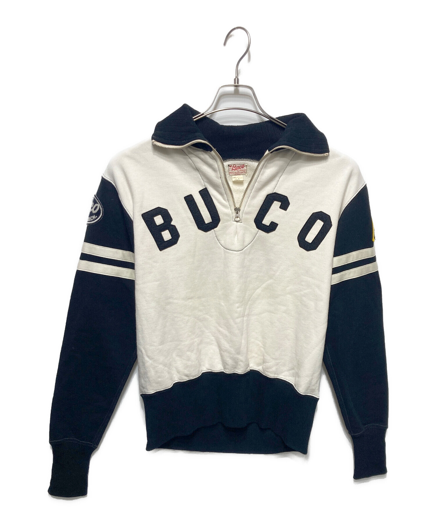 中古・古着通販】Buco (ブコ) ハーフジップスウェット ホワイト 