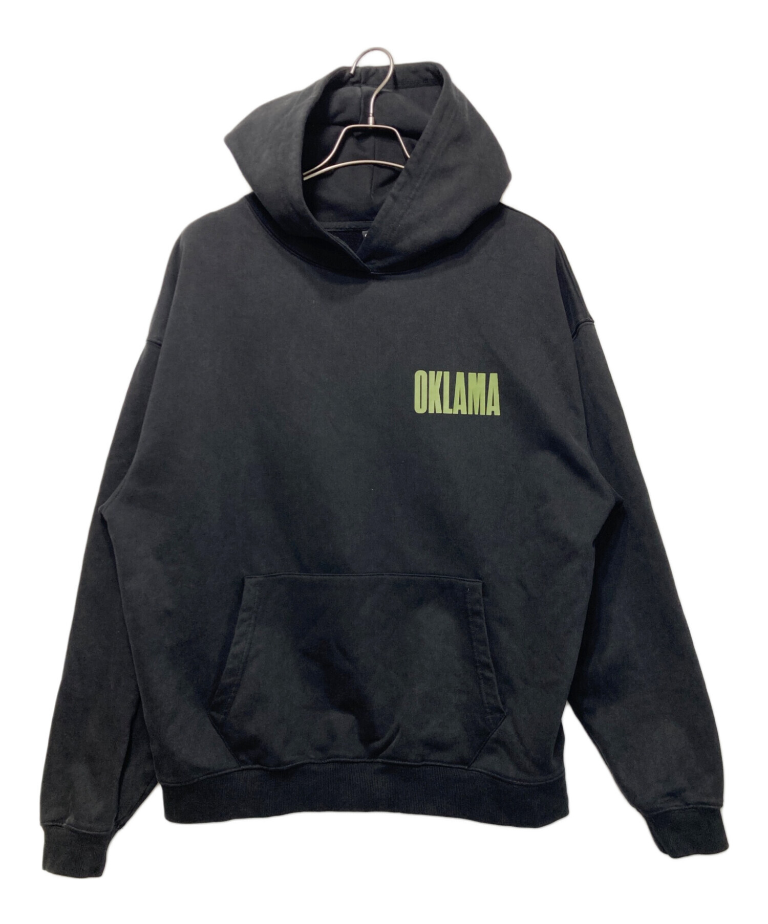 中古・古着通販】oklama (オクラマ) バンドパーカー ブラック サイズ:L 