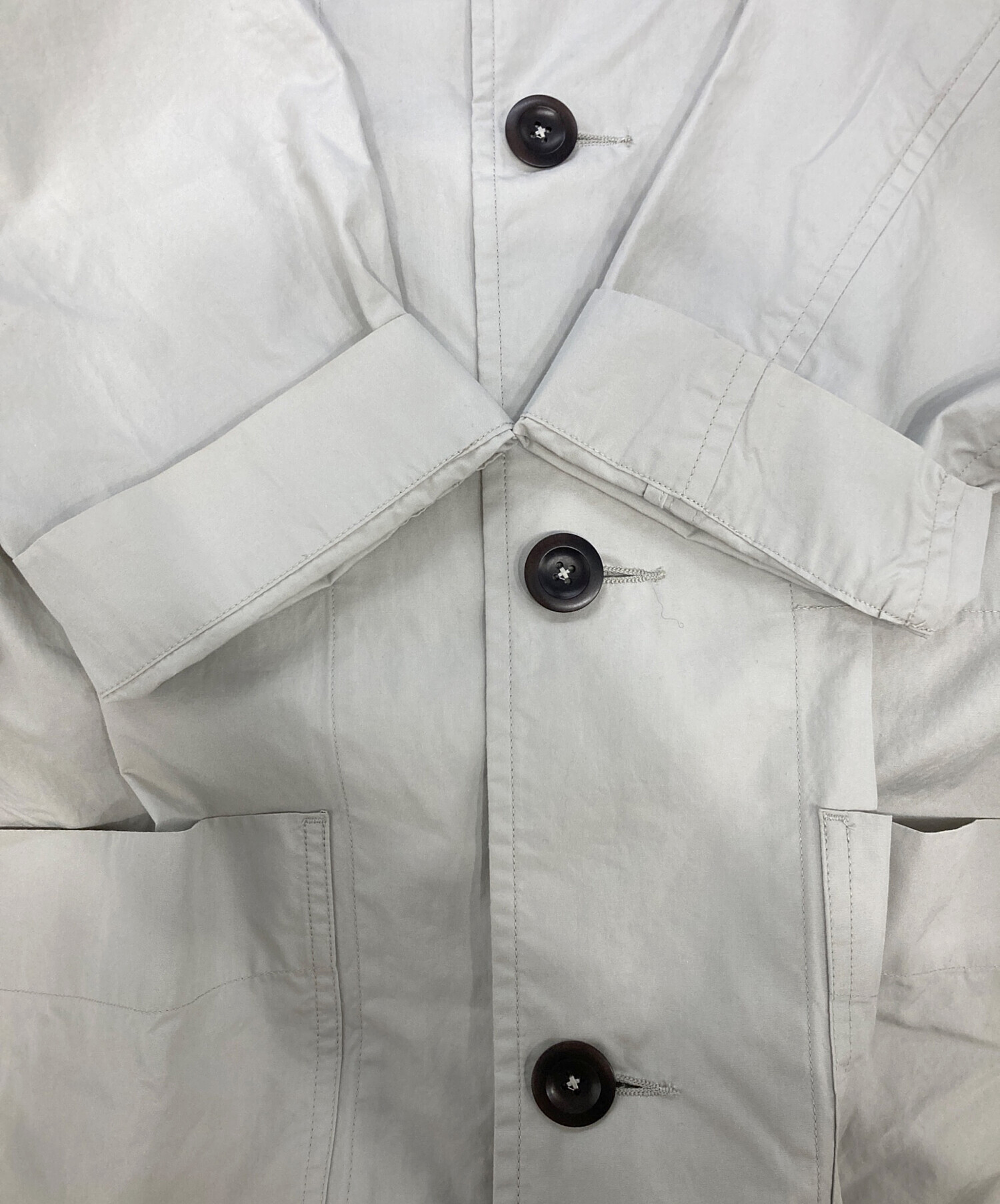 中古・古着通販】MHL (エムエイチエル) ステンカラーコート グレー