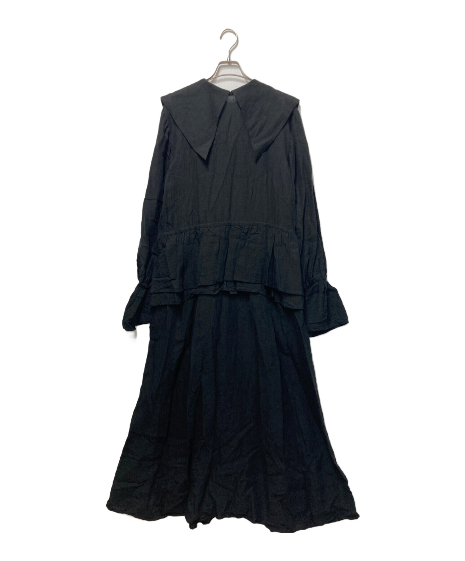 中古・古着通販】holiday (ホリデー) LINEN BIG COLLAR LONG DRESS 