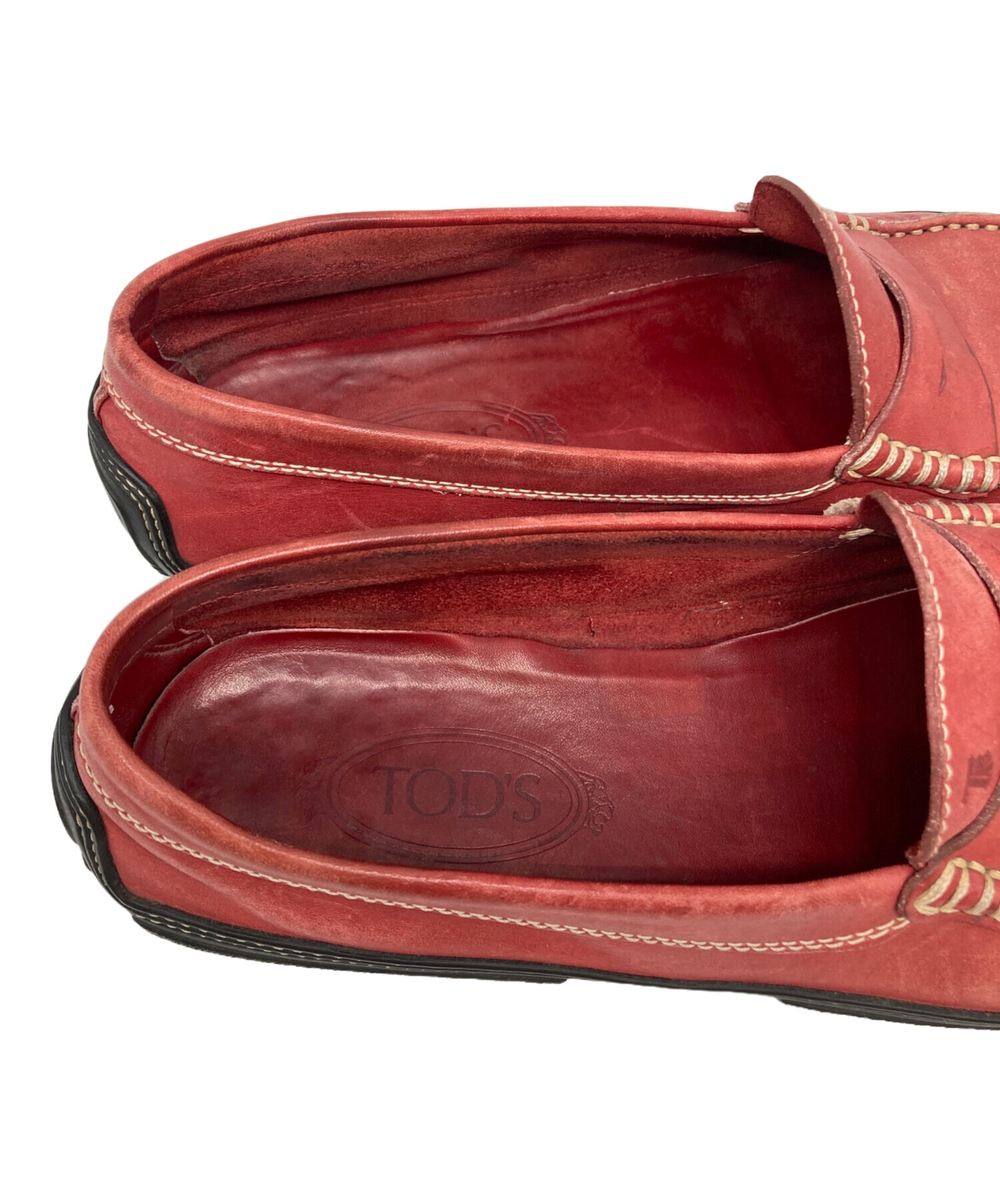 中古・古着通販】TOD'S (トッズ) ドライビングシューズ レッド サイズ
