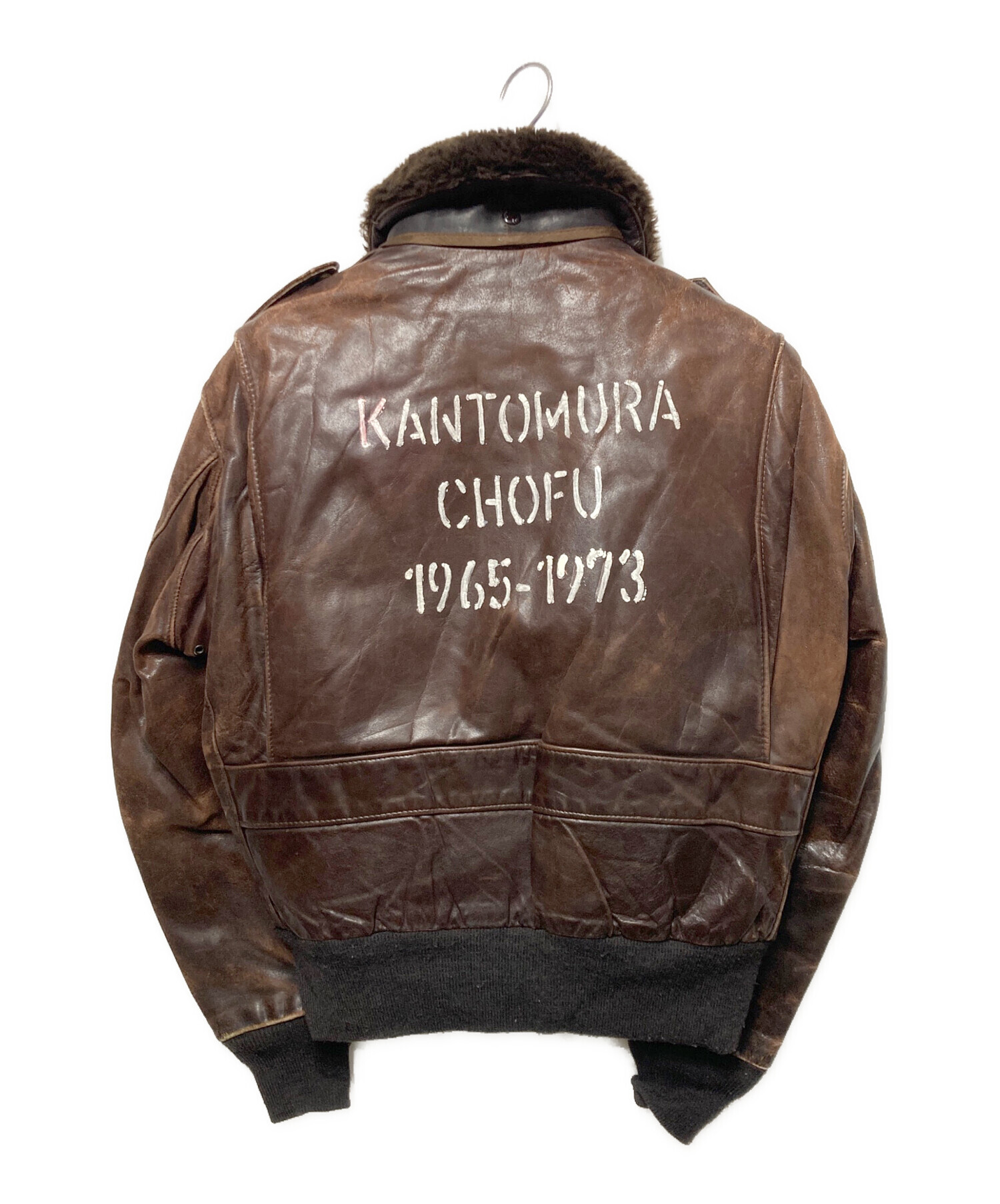 70s Schott レザー フライトジャケット A-2 ブラウン42 schott A-2 フライトジャケット 42 schott【42/XL】A-2 フライト