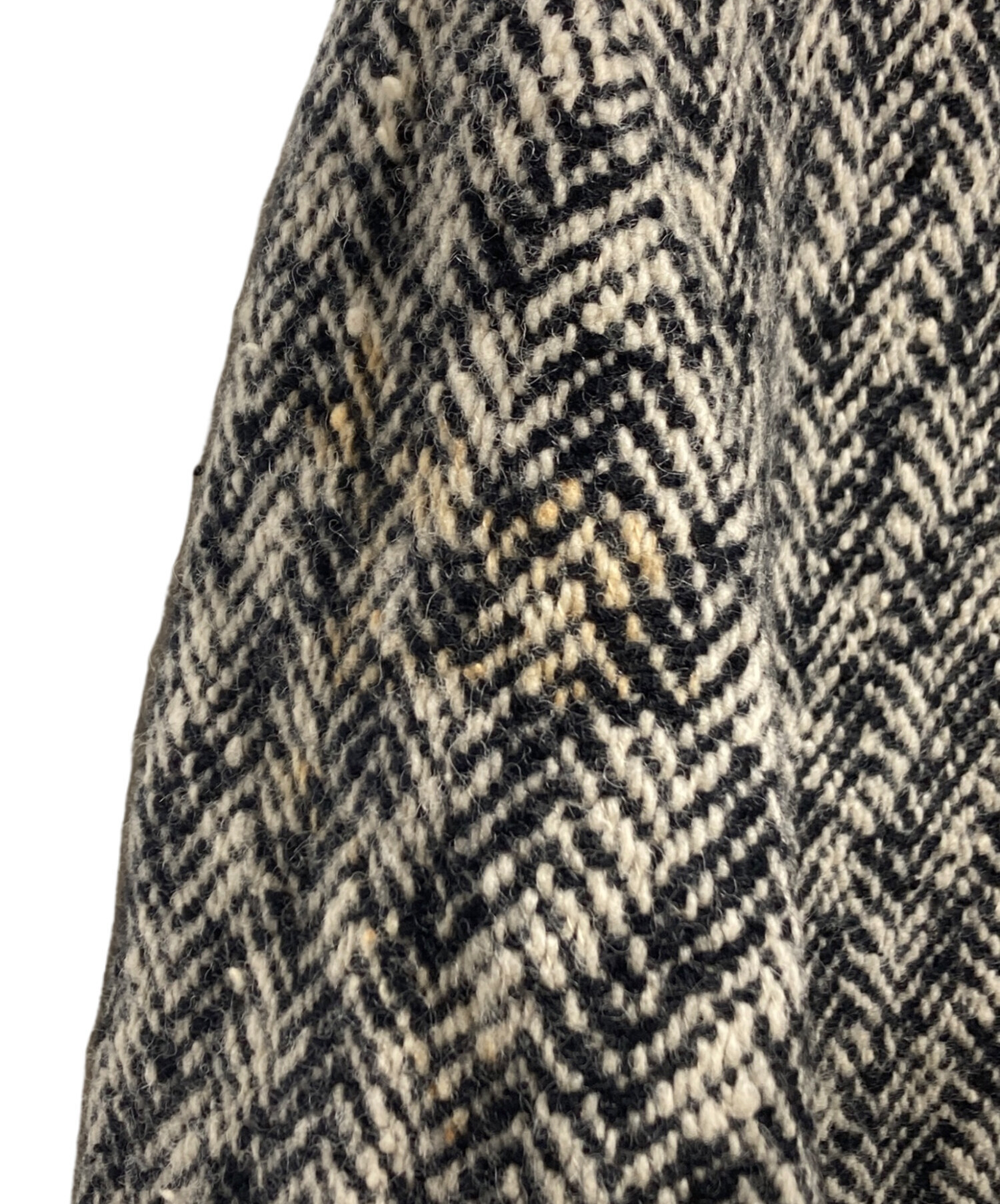 極美品★MIU MIU★バージンウール＊ツイード★ゴールドボタンフレアコート 中古・古着通販】MIU MIU (ミュウミュウ) ツイードレザーコート