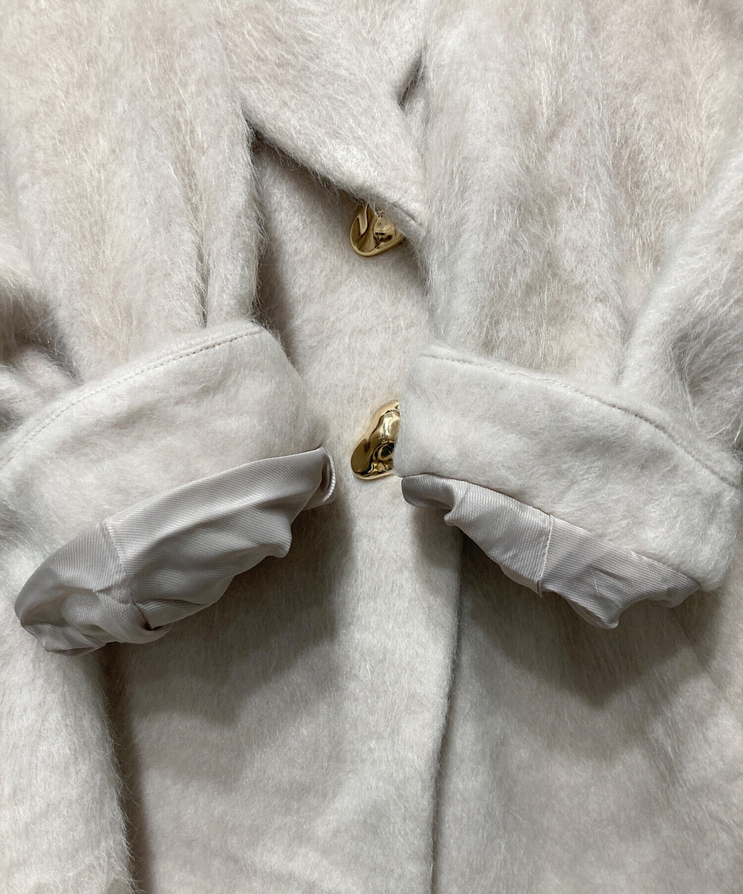 中古・古着通販】Snidel (スナイデル) シャギーロングコート ベージュ