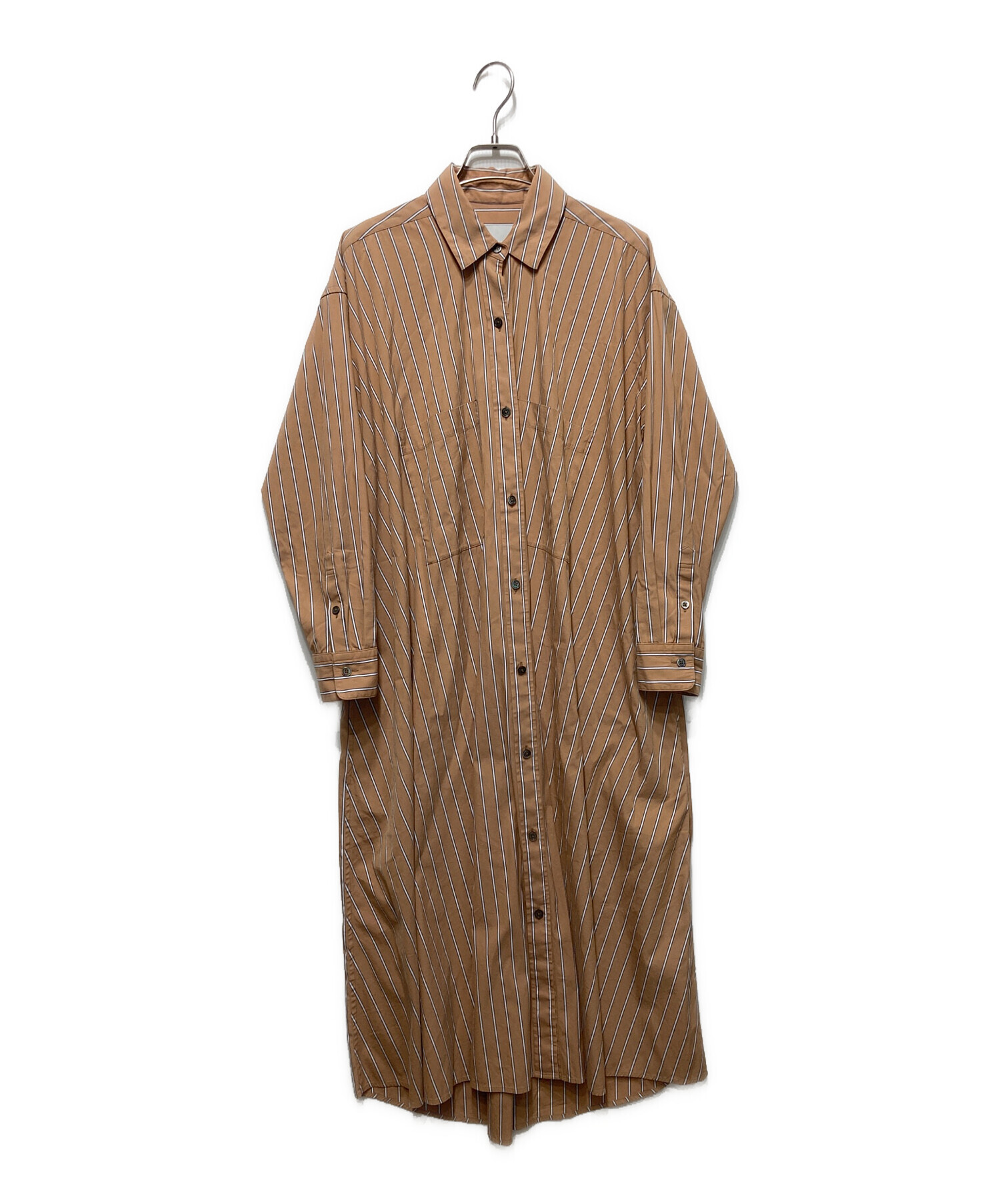中古・古着通販】TICCA (ティッカ) ストライプシャツワンピース 