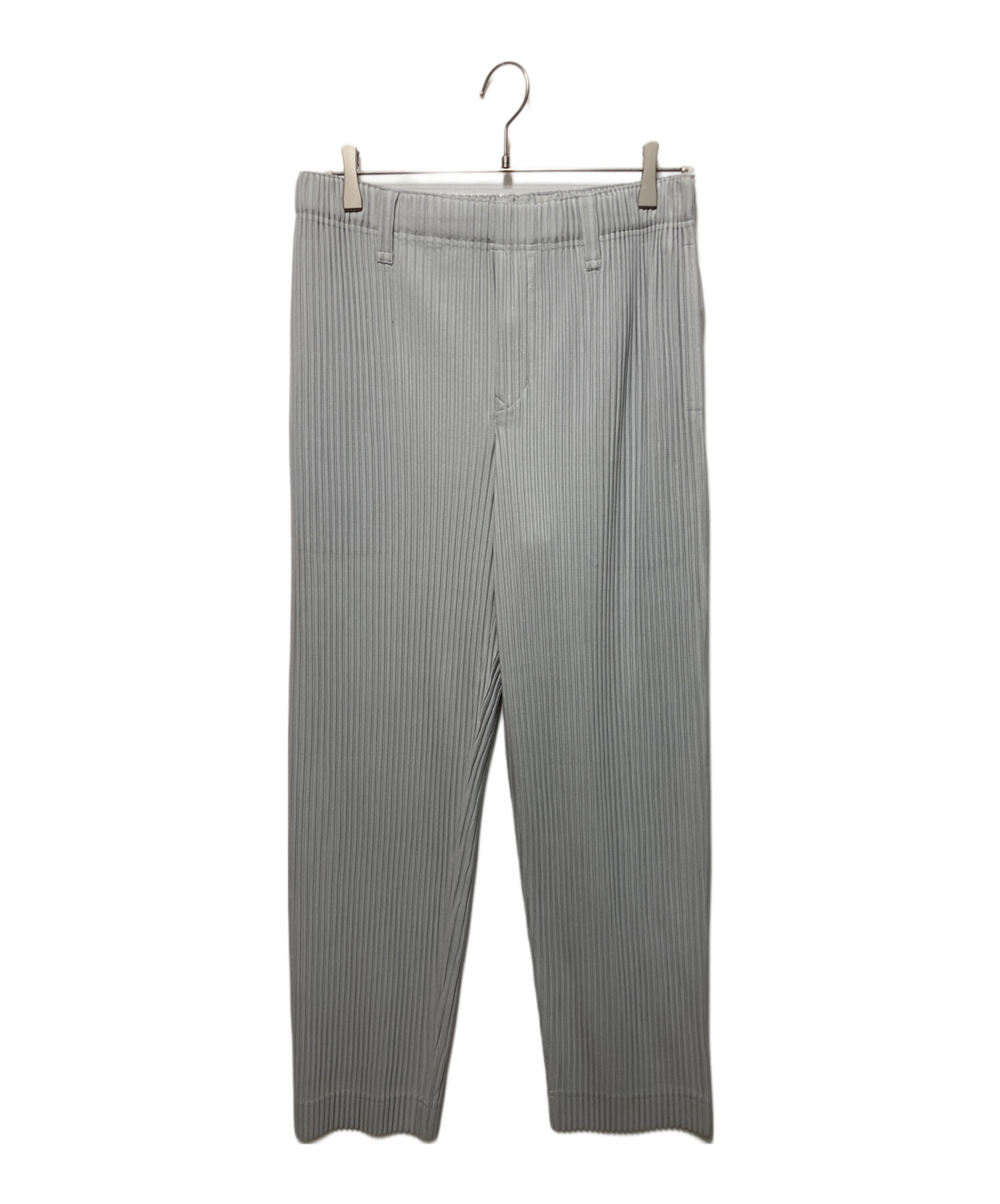 イッセイミヤケオムプリッセ　プリーツサルエルパンツ　3 ライトグレー 中古・古着通販】HOMME PLISSE ISSEY MIYAKE (オム プリッセ イッセイ