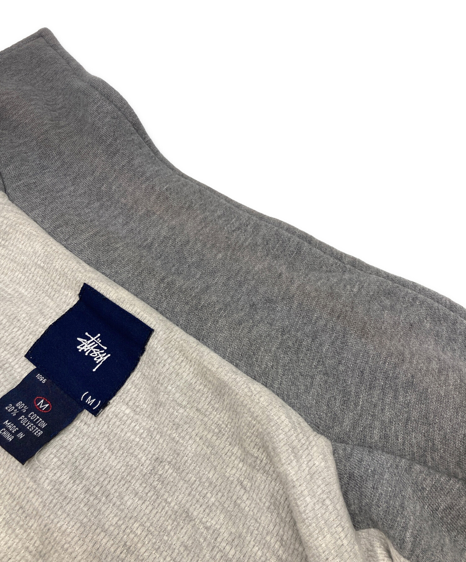 STUSSY スタジャン スウェット ネイビー グレー 中古・古着通販】OLD STUSSY (オールドステューシー) 90'S スウェット