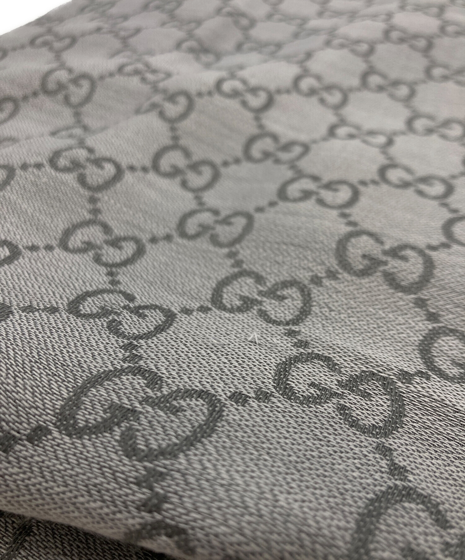 中古・古着通販】GUCCI (グッチ) GG柄ストール グレー サイズ