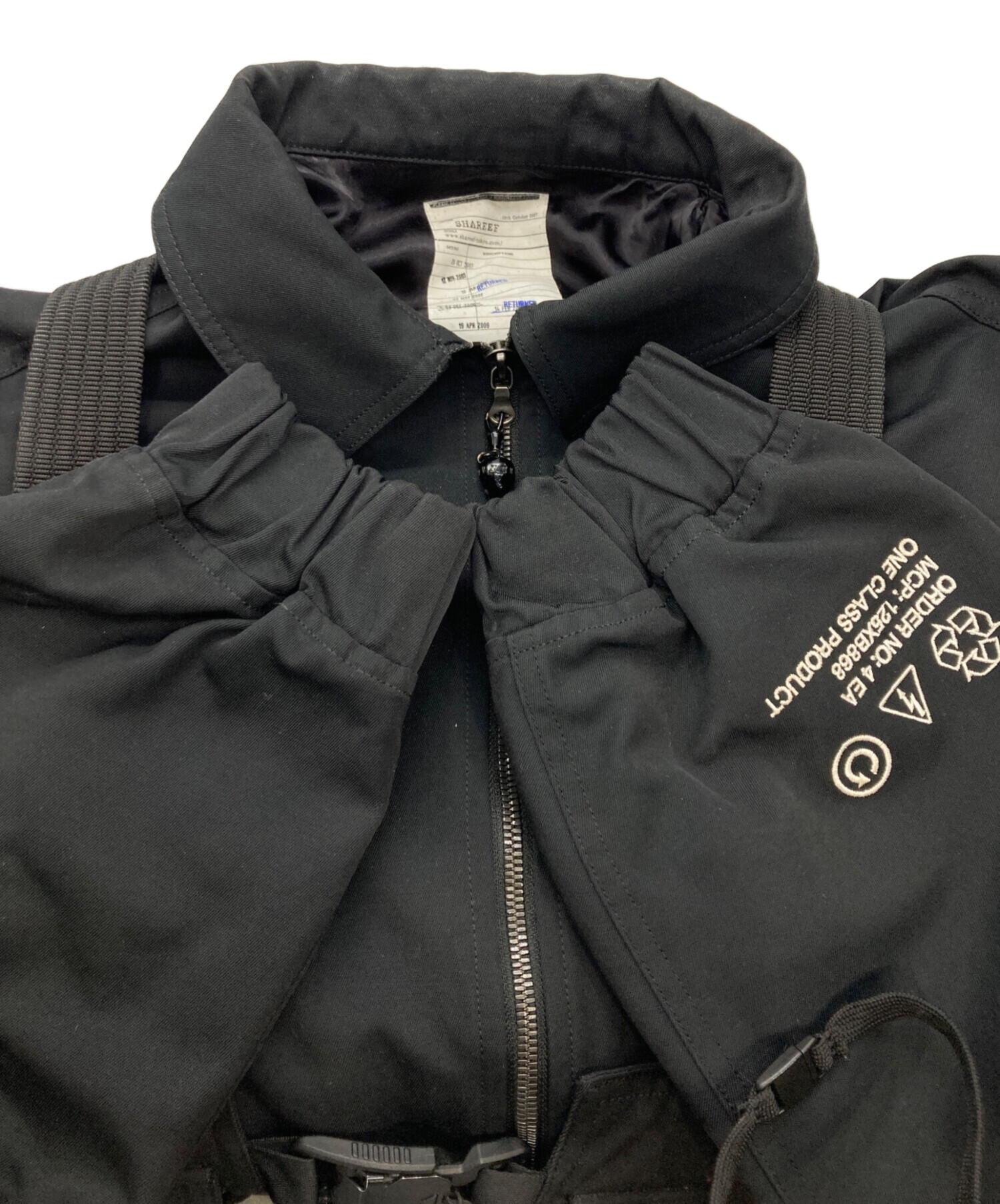中古・古着通販】SHAREEF (シャリーフ) BODY VEST BLOUSON ブラック 